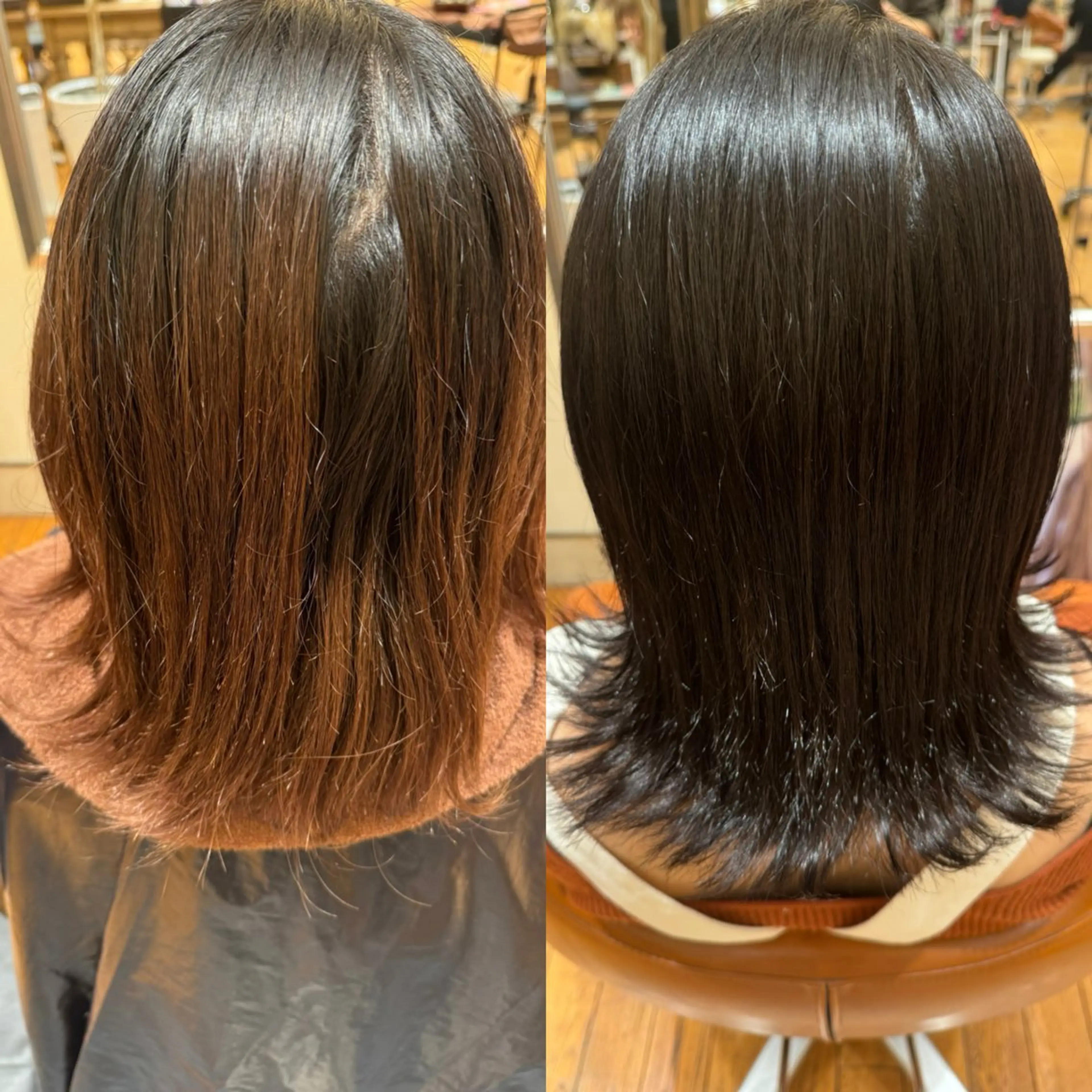 カラー ブラウンカラー オリーブブラウン 北島 菜々美のヘアスタイル