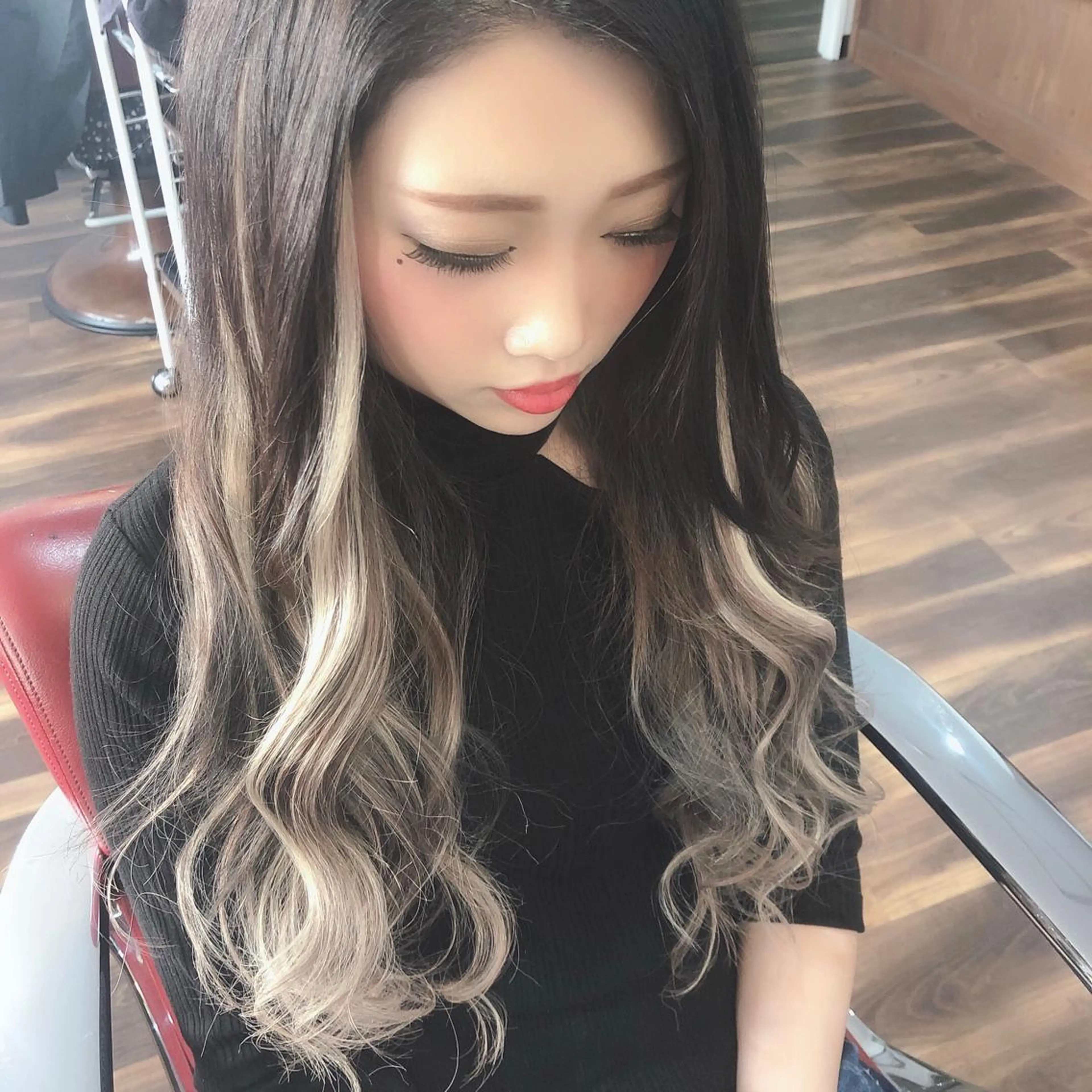 セミロング プルエクステ エクステ ヘアカラー エクステ Wakita Masakiのヘアスタイル