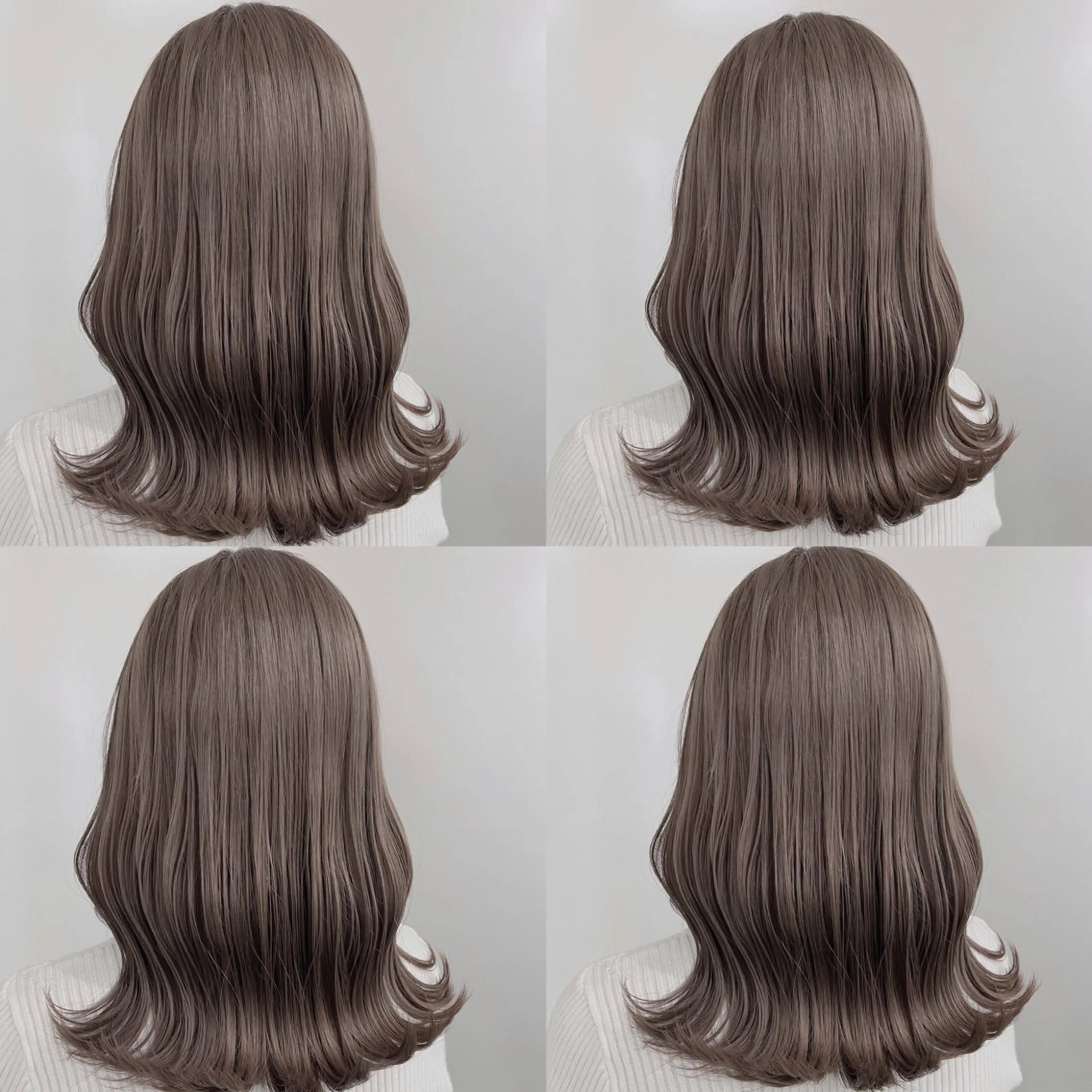 ミディアム ヘアカラー トリートメント ヘッドスパ 透明感♡グレージュ ♡ミルクティー♡のヘアスタイル