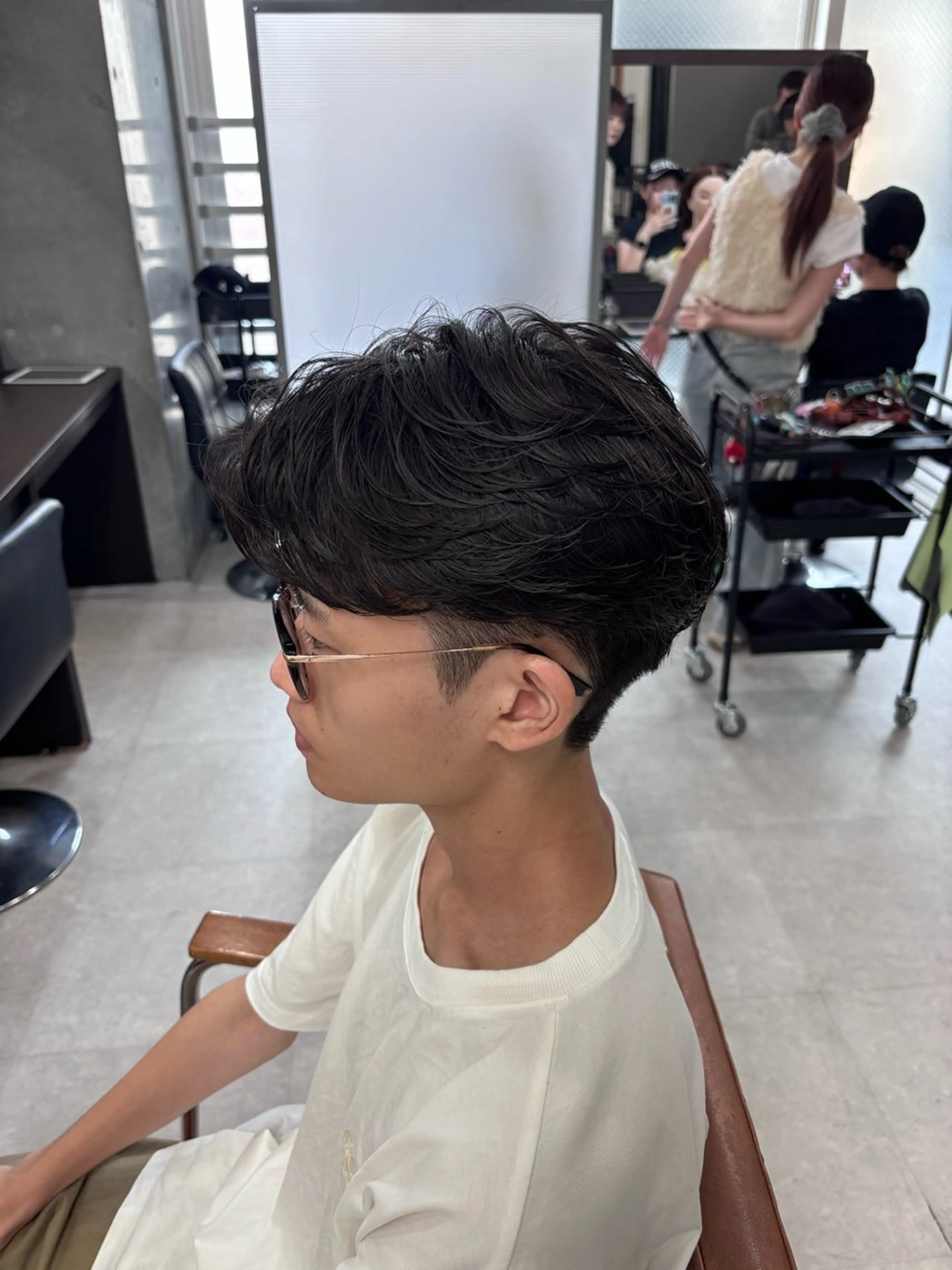 【🇰🇷柔らかい毛流れ感作りたい方🇰🇷】メンズニュアンスパーマ+カット+1stepトリートメント付の写真