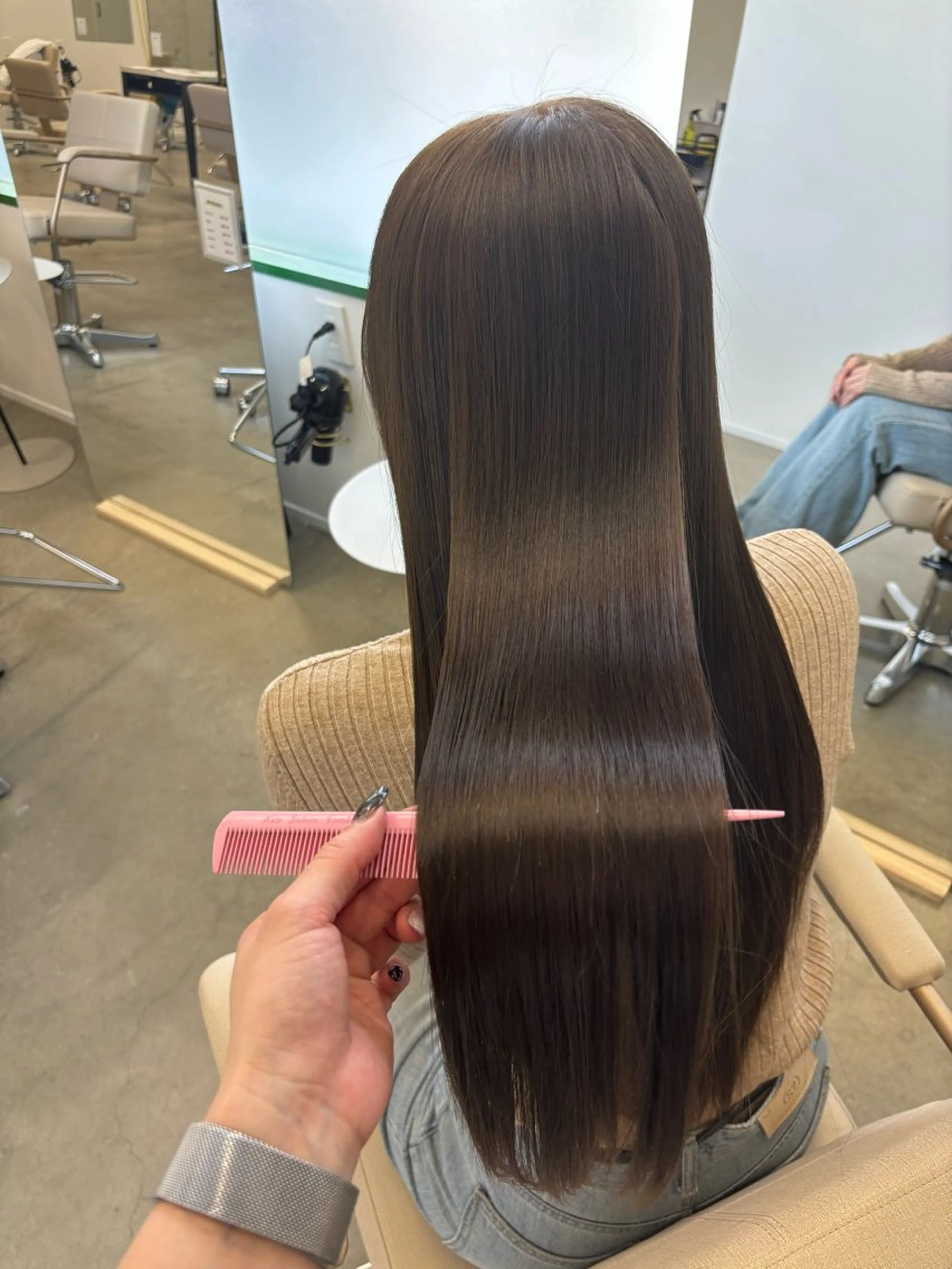 ☁️カット+髪質改善カラー＋ケラチンTR＋頭皮洗浄マーブ☁️の写真