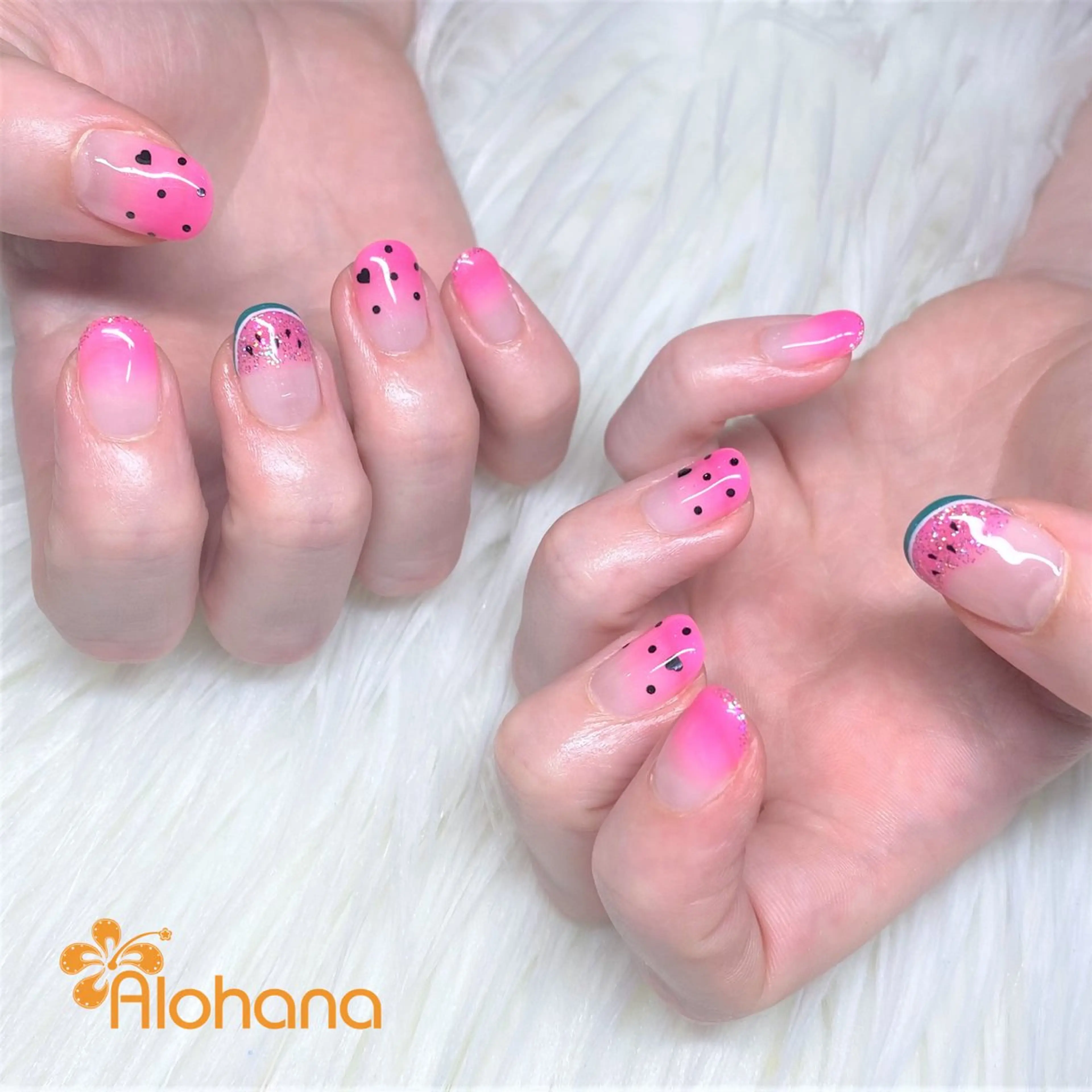 ネイル ピンク ハンドネイル Alohana所属・Alohana Minaのネイルデザイン