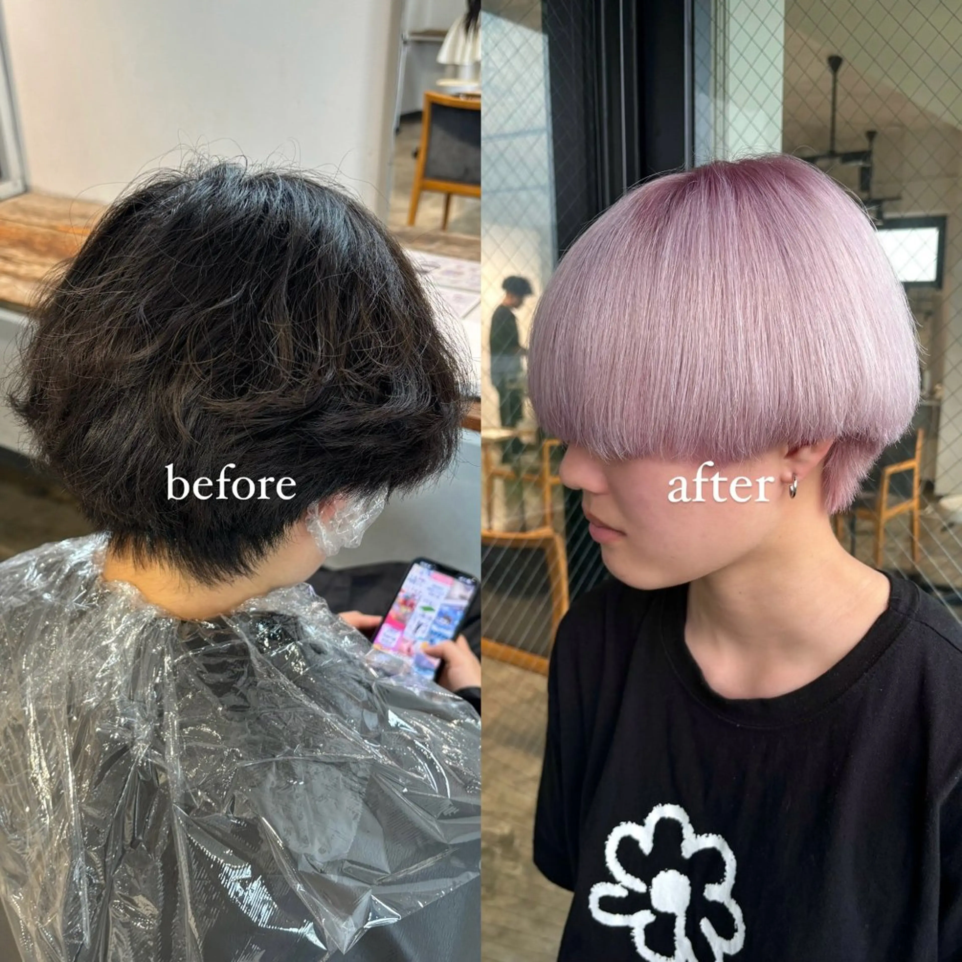 ミディアム カラー 💫miyu💫デザ インカラー/アレンジのヘアスタイル