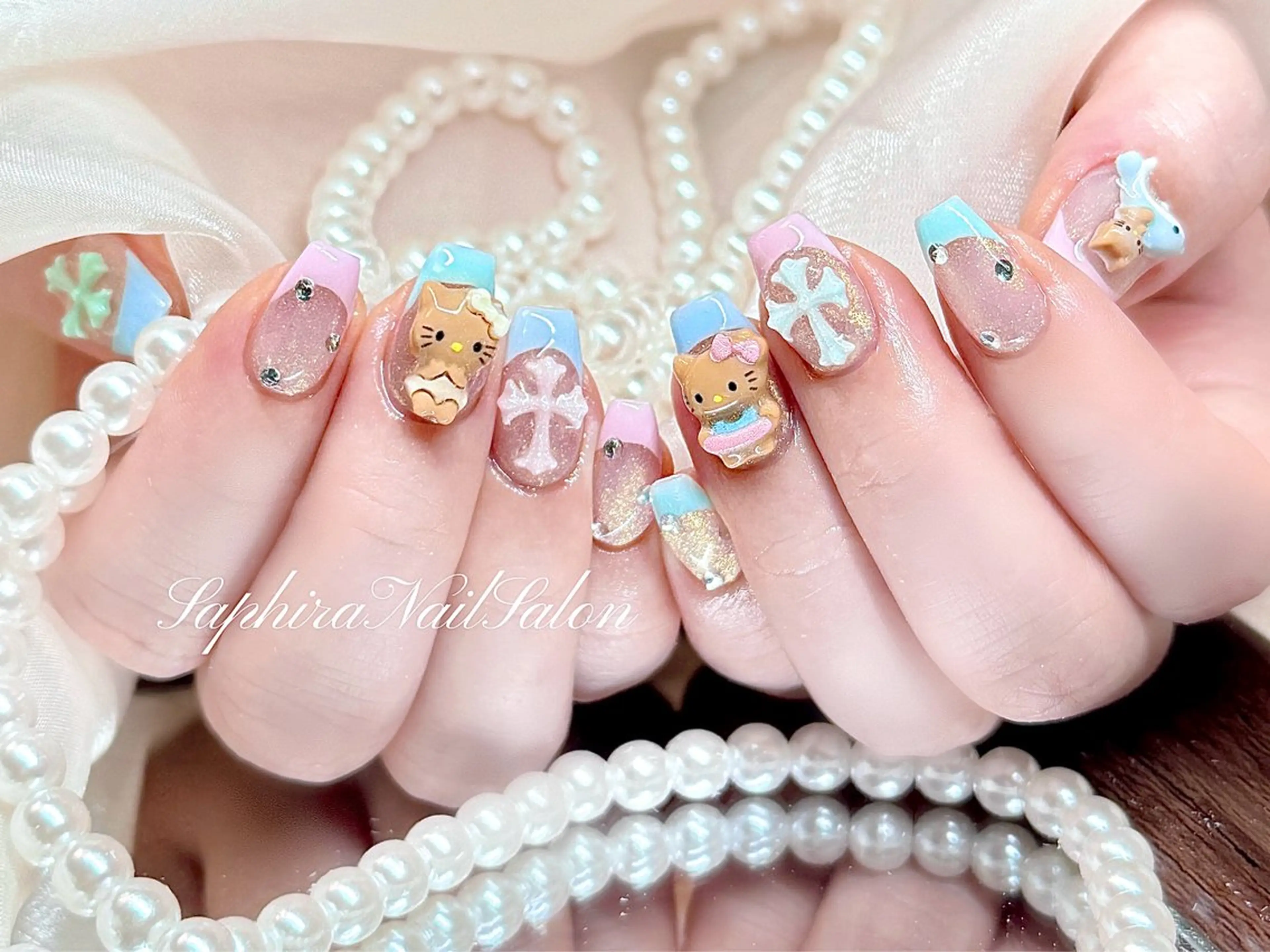 カラー ハンドネイル Saphiraネイル サロン錦糸町のネイルデザイン