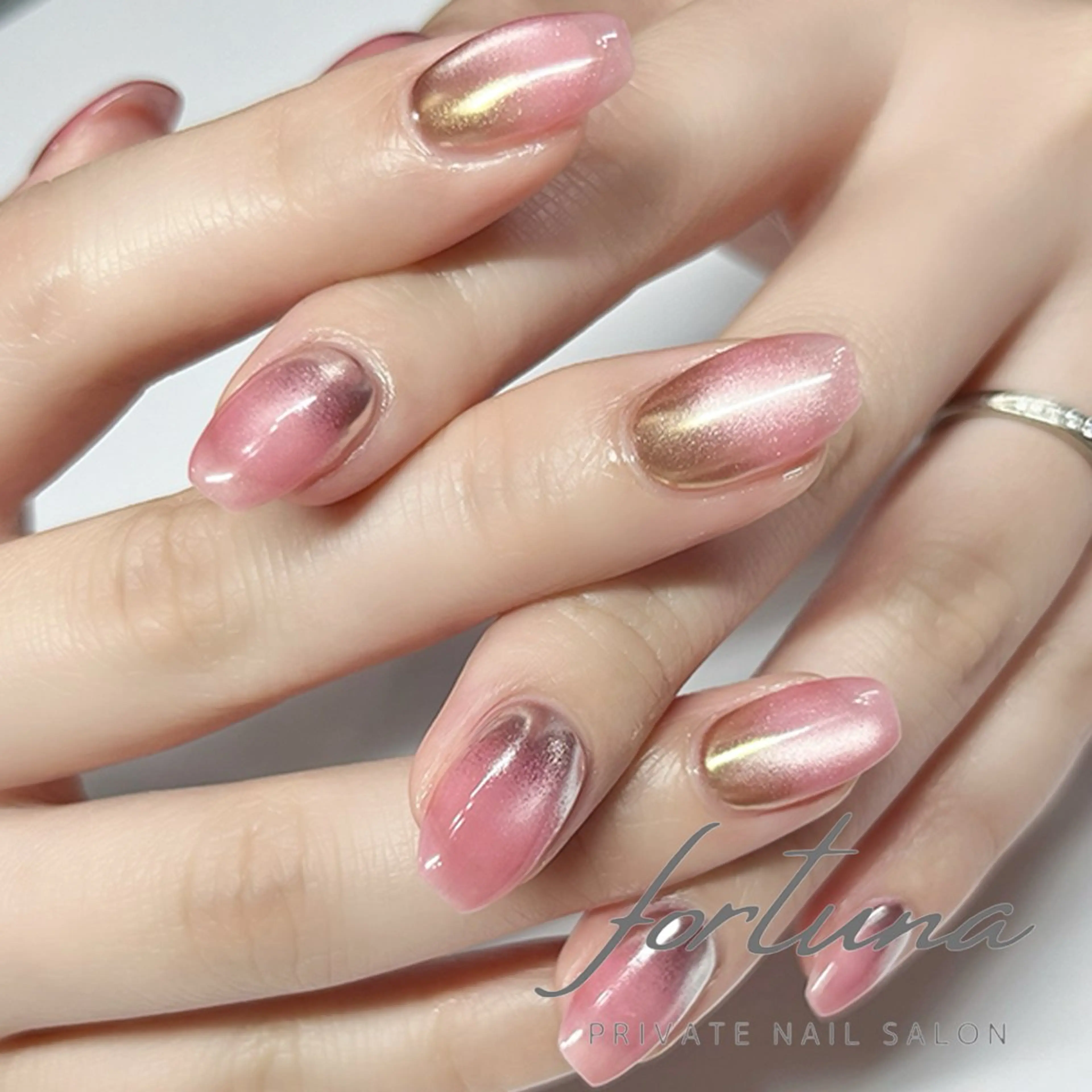 ネイル ジェルネイル マグネットネイル ミラーネイル パラジェル ハンドネイル fortuna 武藤裕美のネイルデザイン