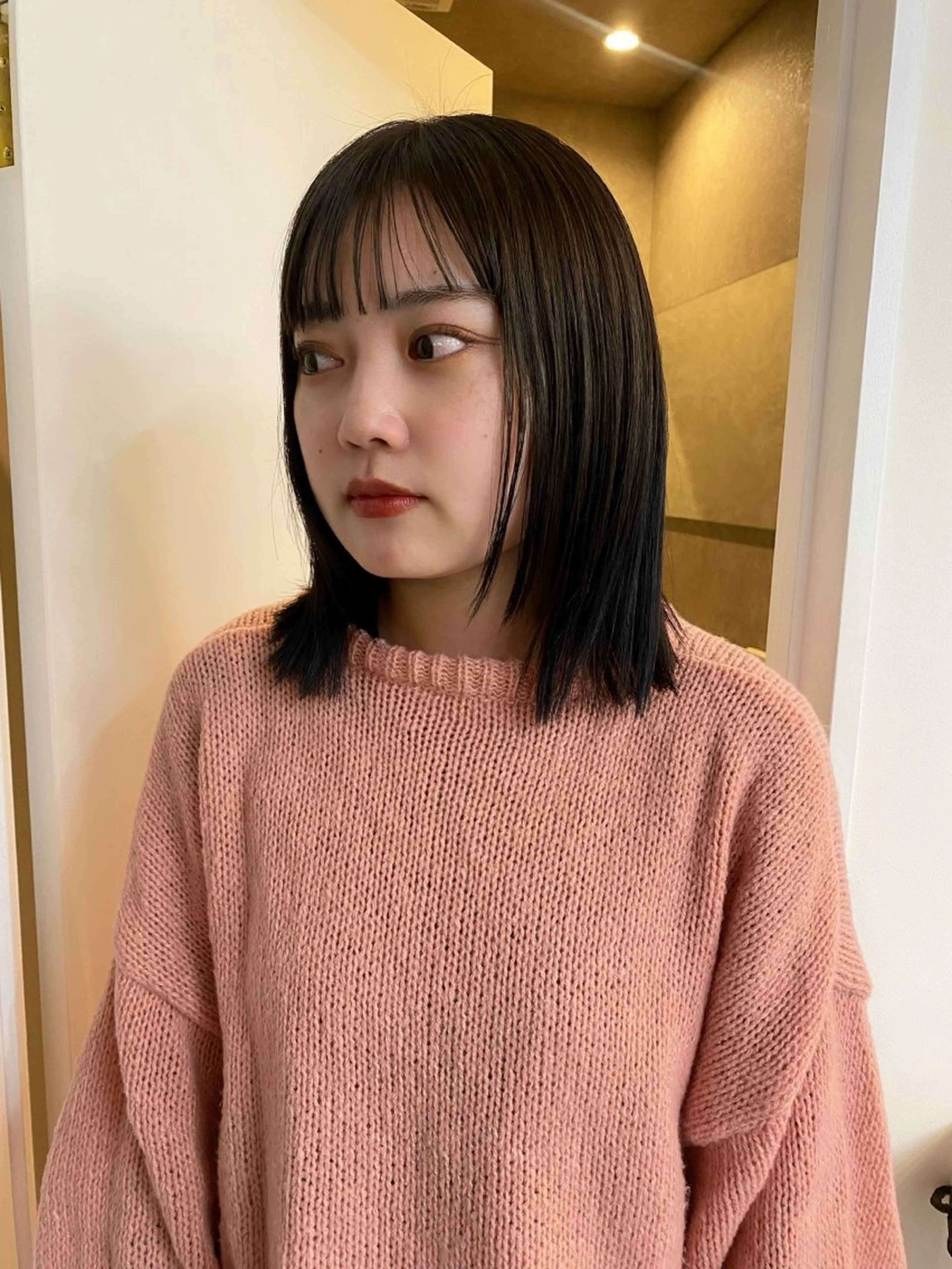 ミディアム カラー カット ヘアカラー ichika/福岡 /透明感カラー🤎のヘアスタイル