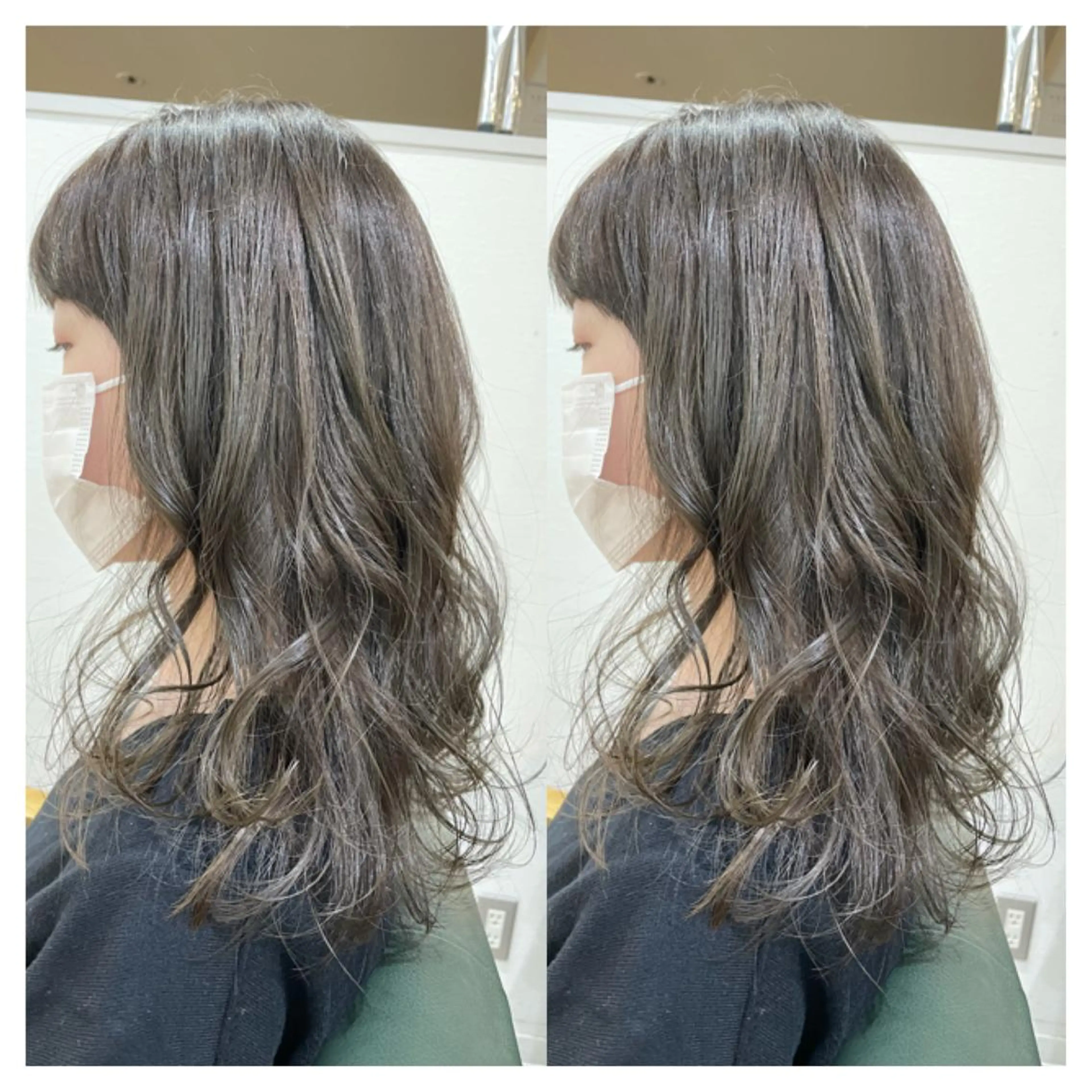 セミロング カラー カット ヘアカラー トリートメント 村山 茉衣のヘアスタイル