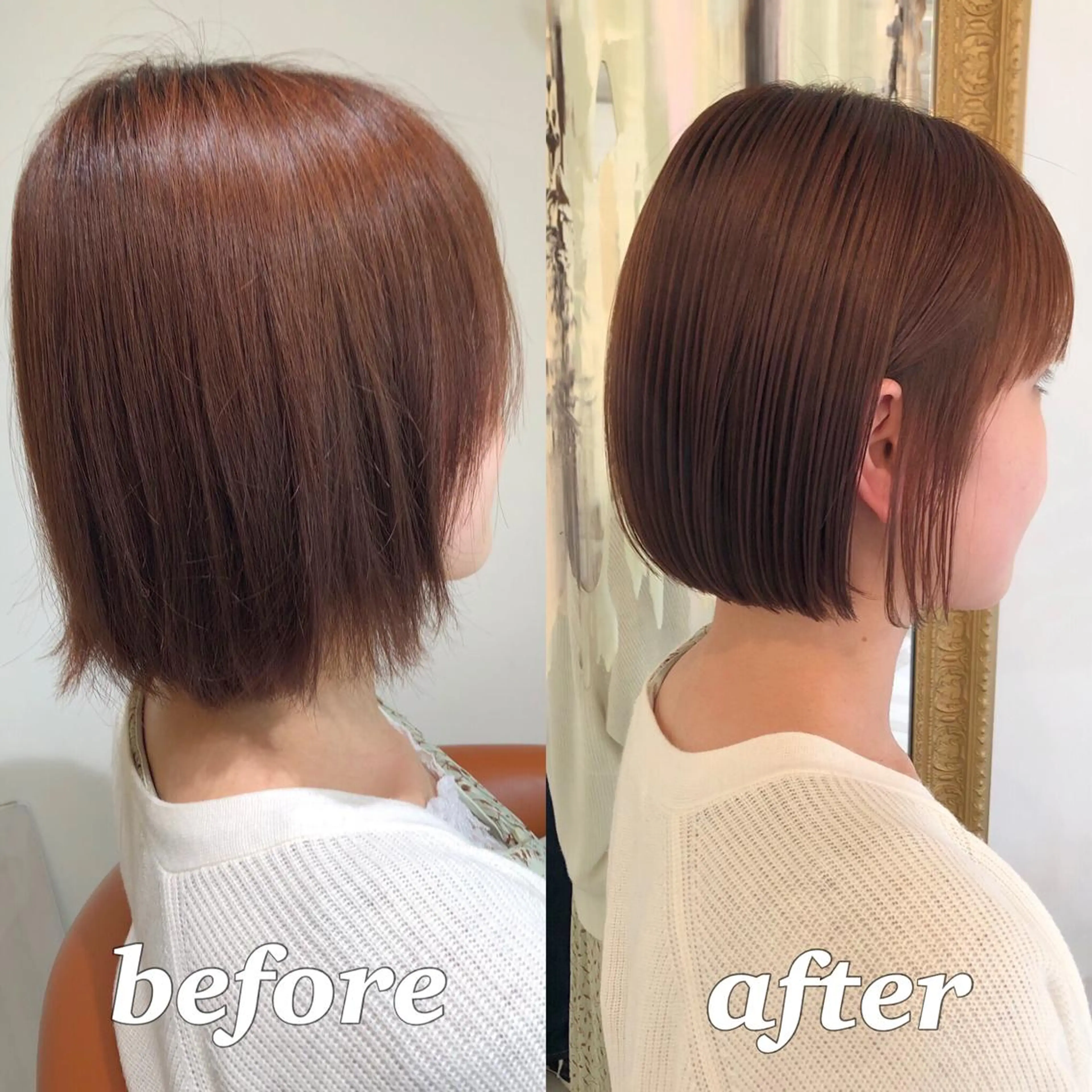 ミディアム ボブ Memories 銀座のヘアスタイル