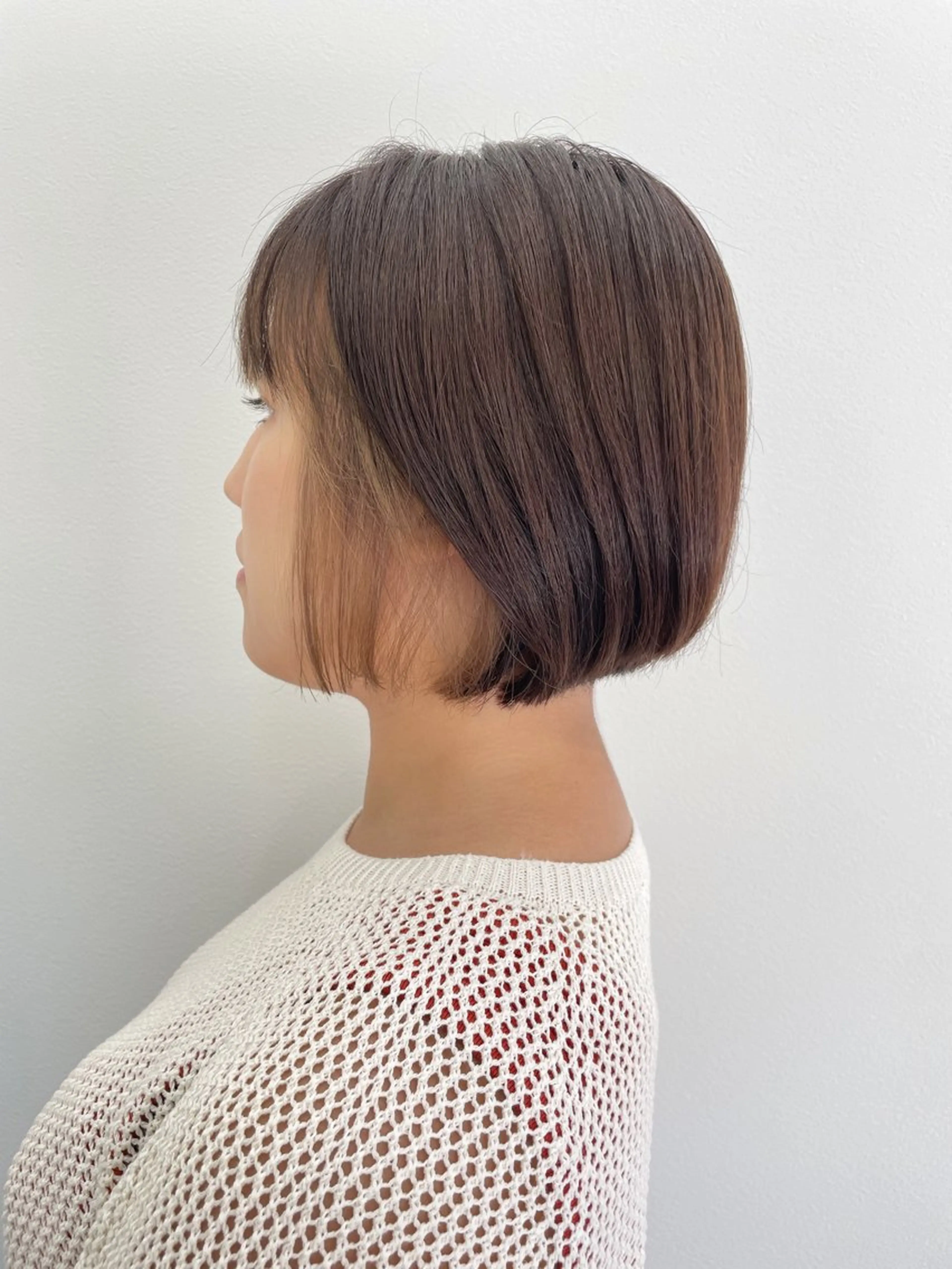 ショート ミストバング ボブ ショートヘア 新村 華奈絵のヘアスタイル