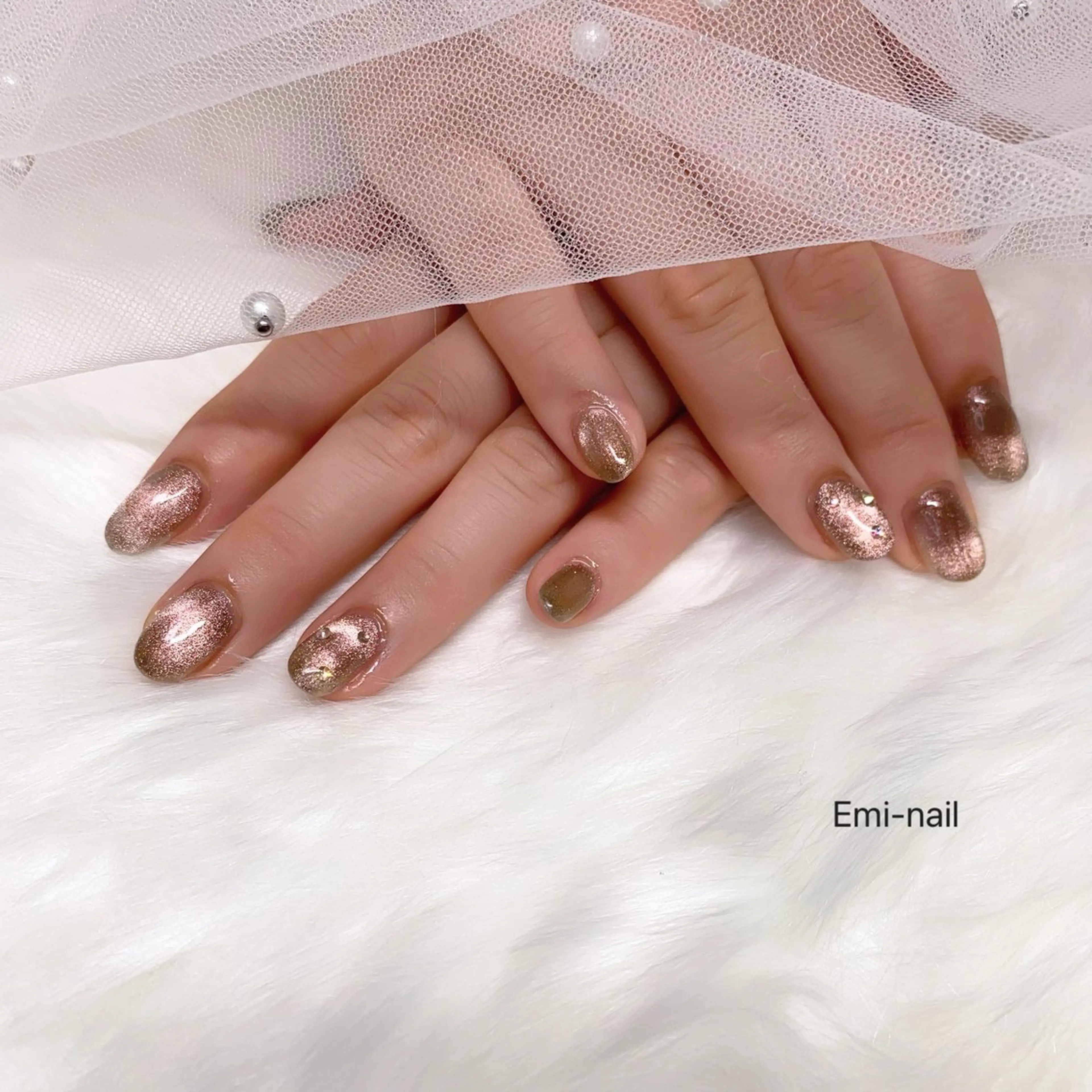 ネイル ジェルネイル マグネットネイル ワンカラーネイル ハンドネイル Emi-nail 江﨑のネイルデザイン