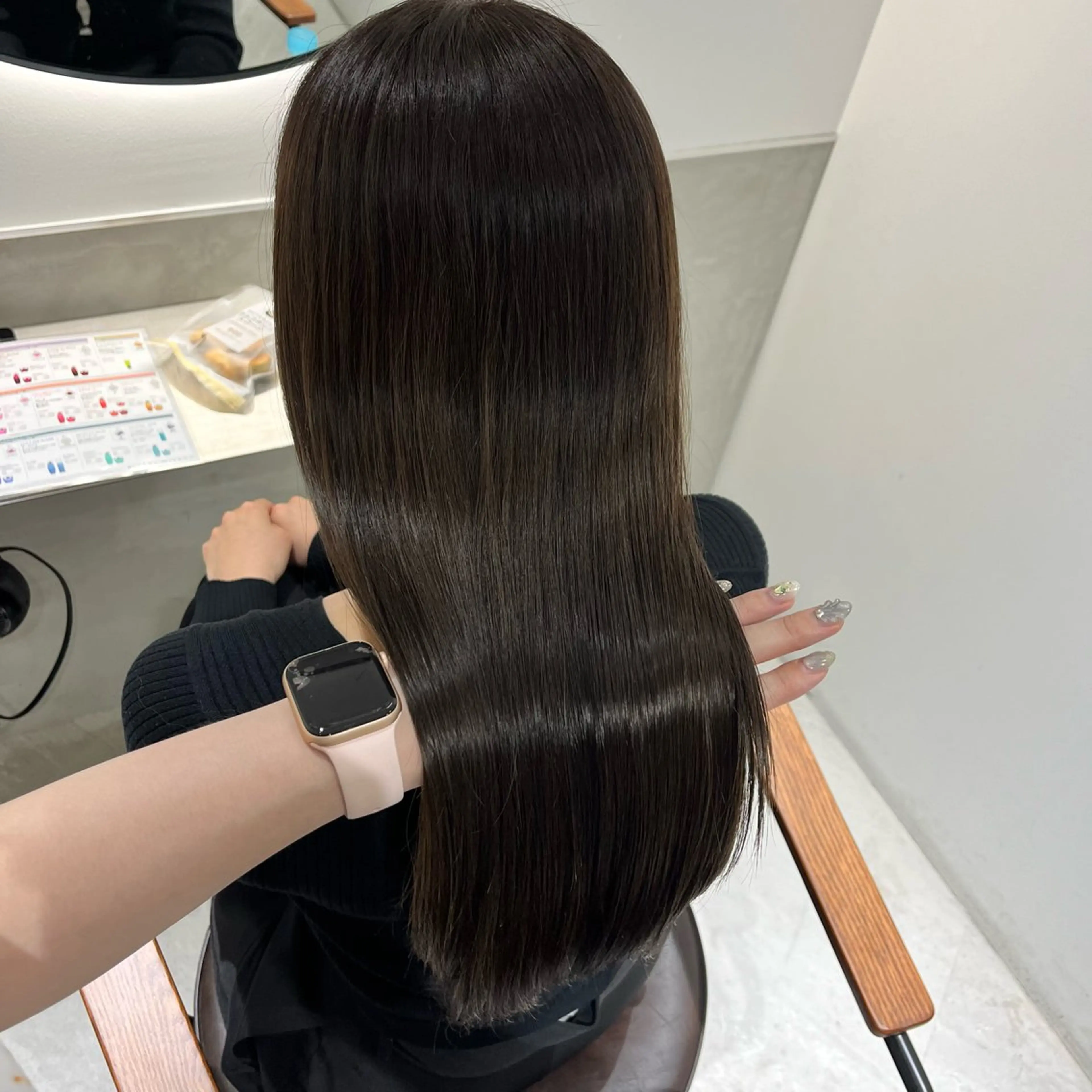 セミロング カット ヘアカラー トリートメント 髪質改善/レイヤー× 縮毛矯正🤍maiのヘアスタイル
