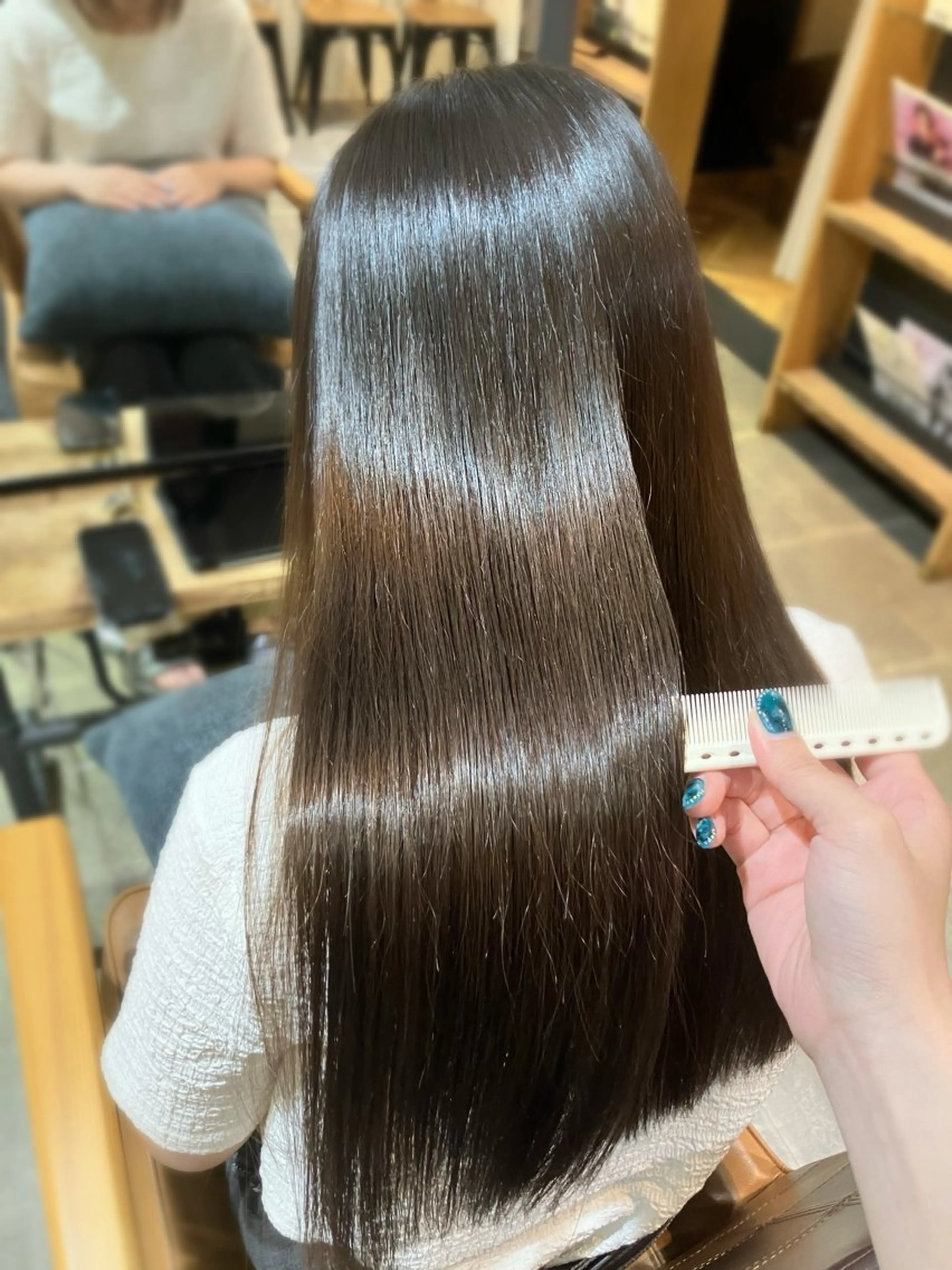 ロング 酸性ストレート 縮毛矯正 🫧縮毛矯正支持率 No.1 ほのか🫧のヘアスタイル