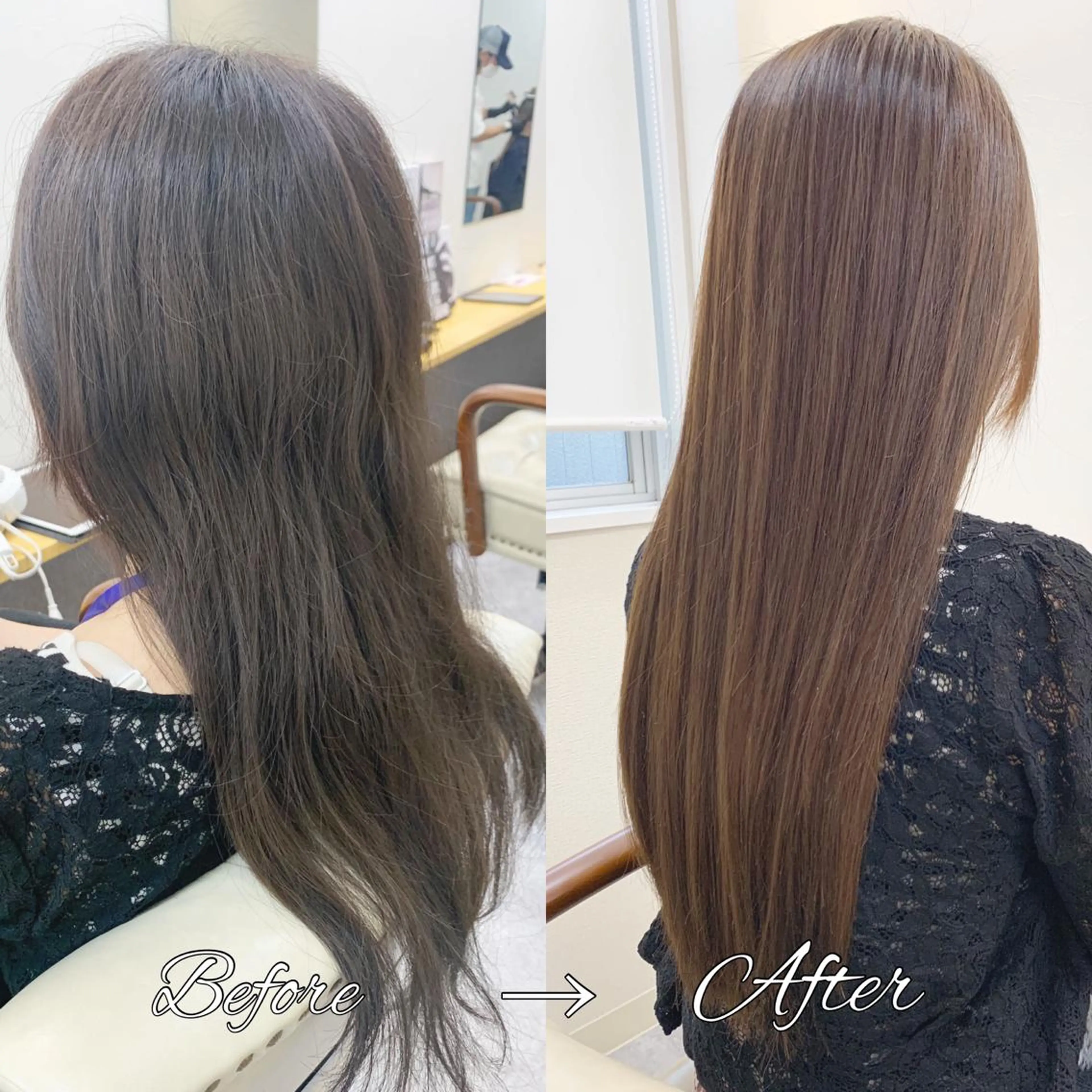 ロング 髪質改善 カット 縮毛矯正 H (エイチ) 烏丸御池店のヘアスタイル