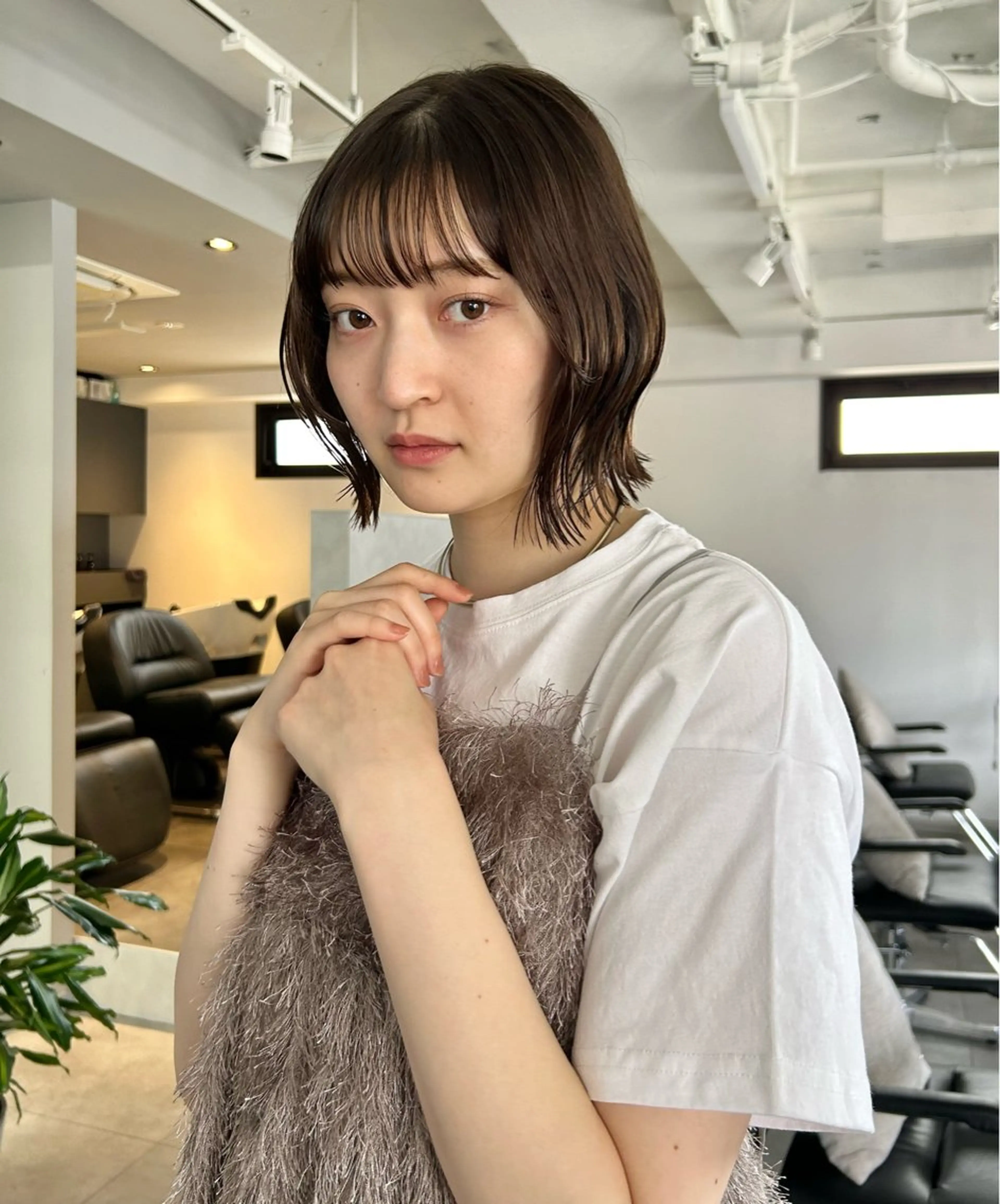 ショート ボブ くびれヘア カット ヘアカラー トリートメント 池袋/小顔レイヤー/ 顔まわり/taigaのヘアスタイル