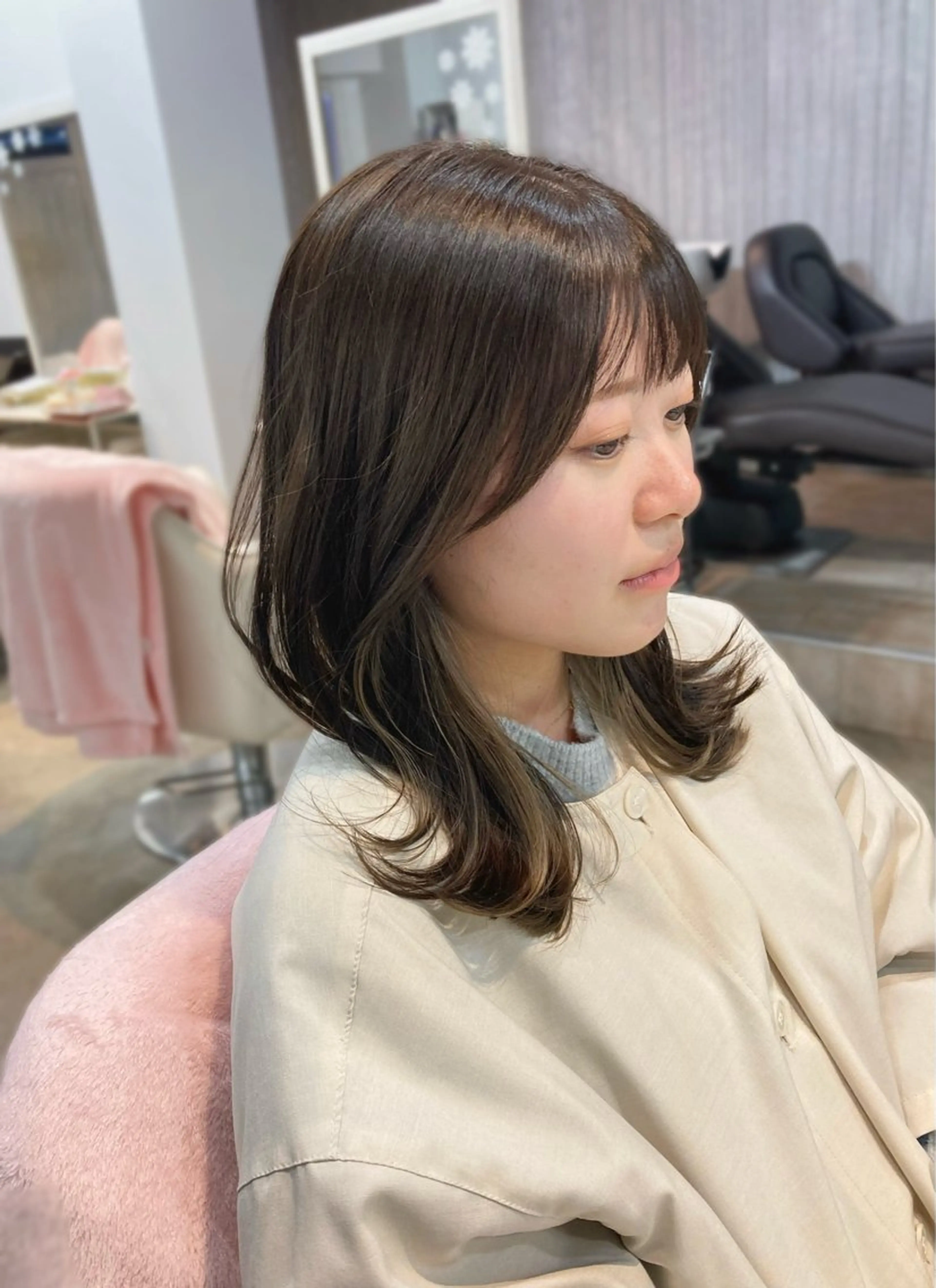 ミディアム ショートヘア/ボブ/ レイヤー/佐藤　葵のヘアスタイル