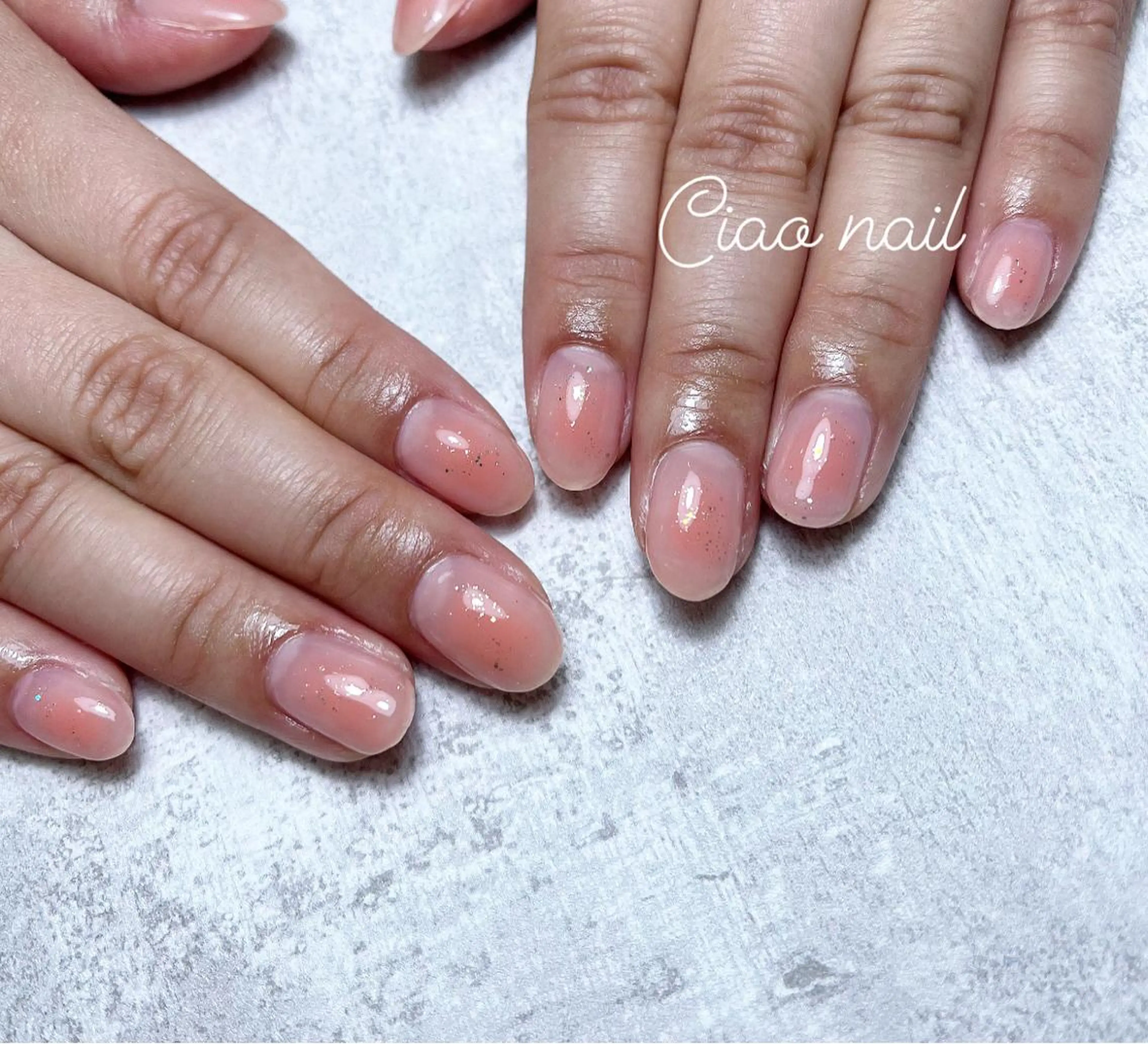 ネイル チークネイル オフィスネイル 春ネイル #Amin nail salonのネイルデザイン