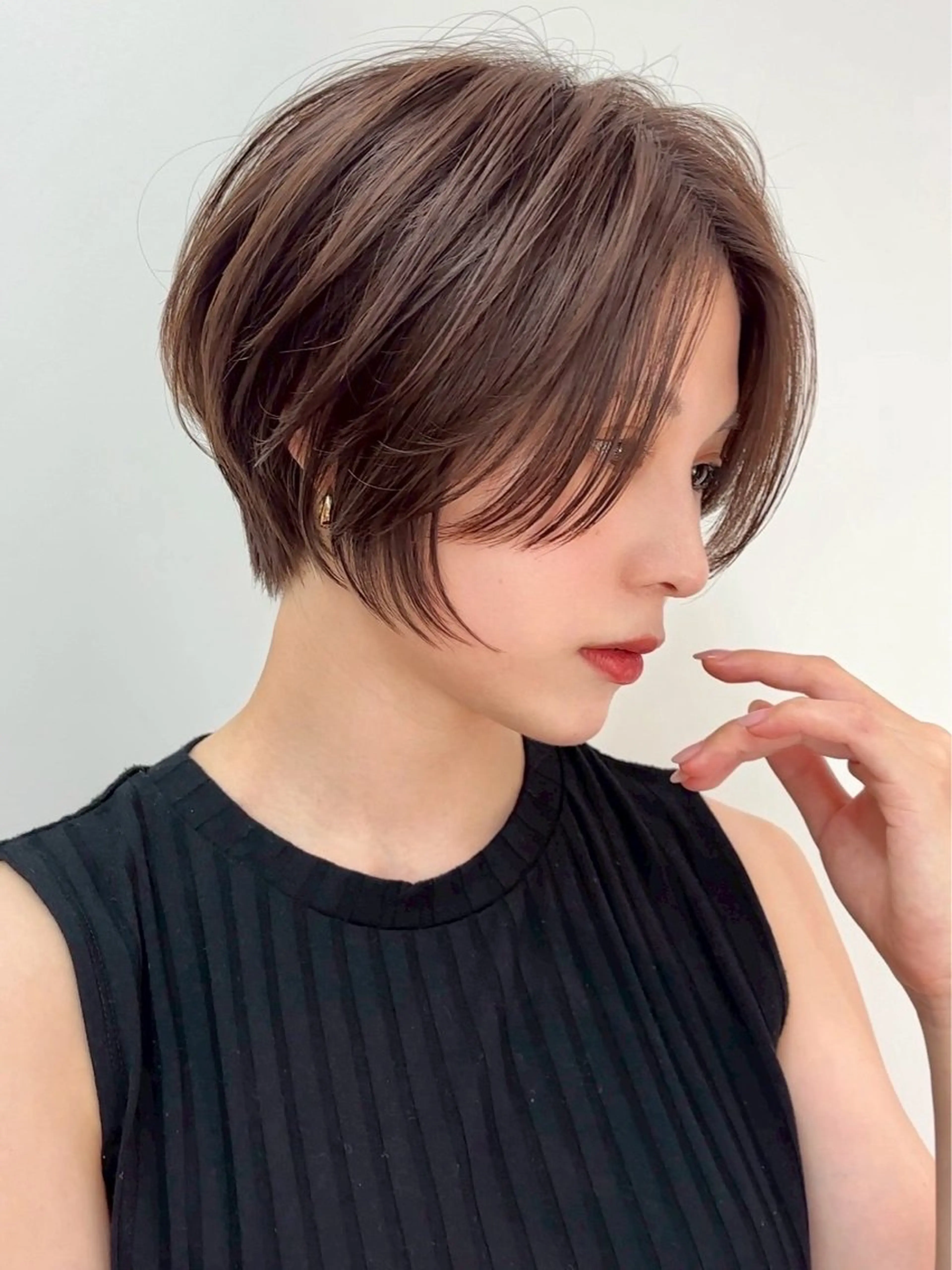 ショート カラー カット ヘアカラー トリートメント Lond Bloom 天神ショート/ボブのヘアスタイル