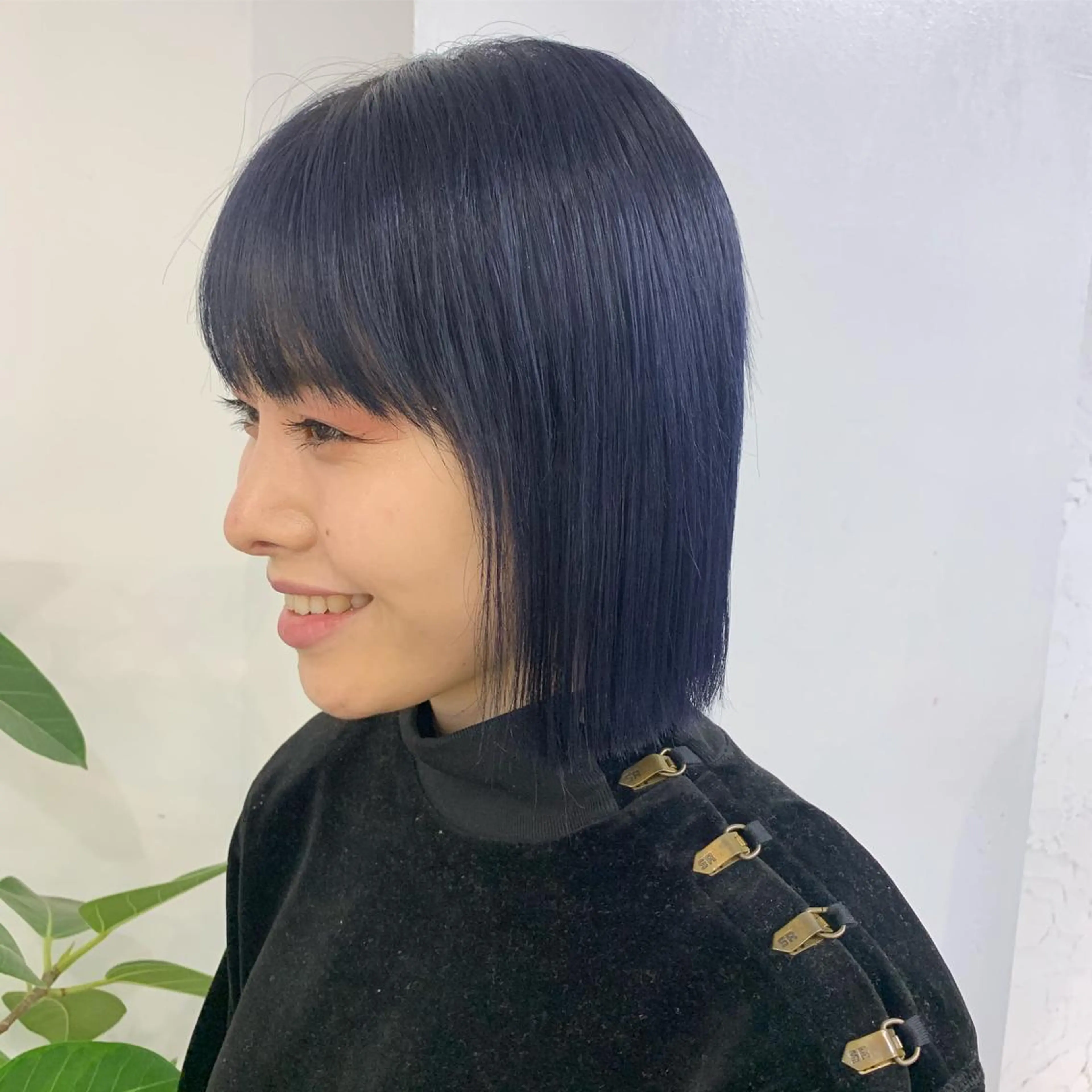 ミディアム カラー ブルーカラー ネイビーカラー 縮毛矯正 fit /HONOKAのヘアスタイル