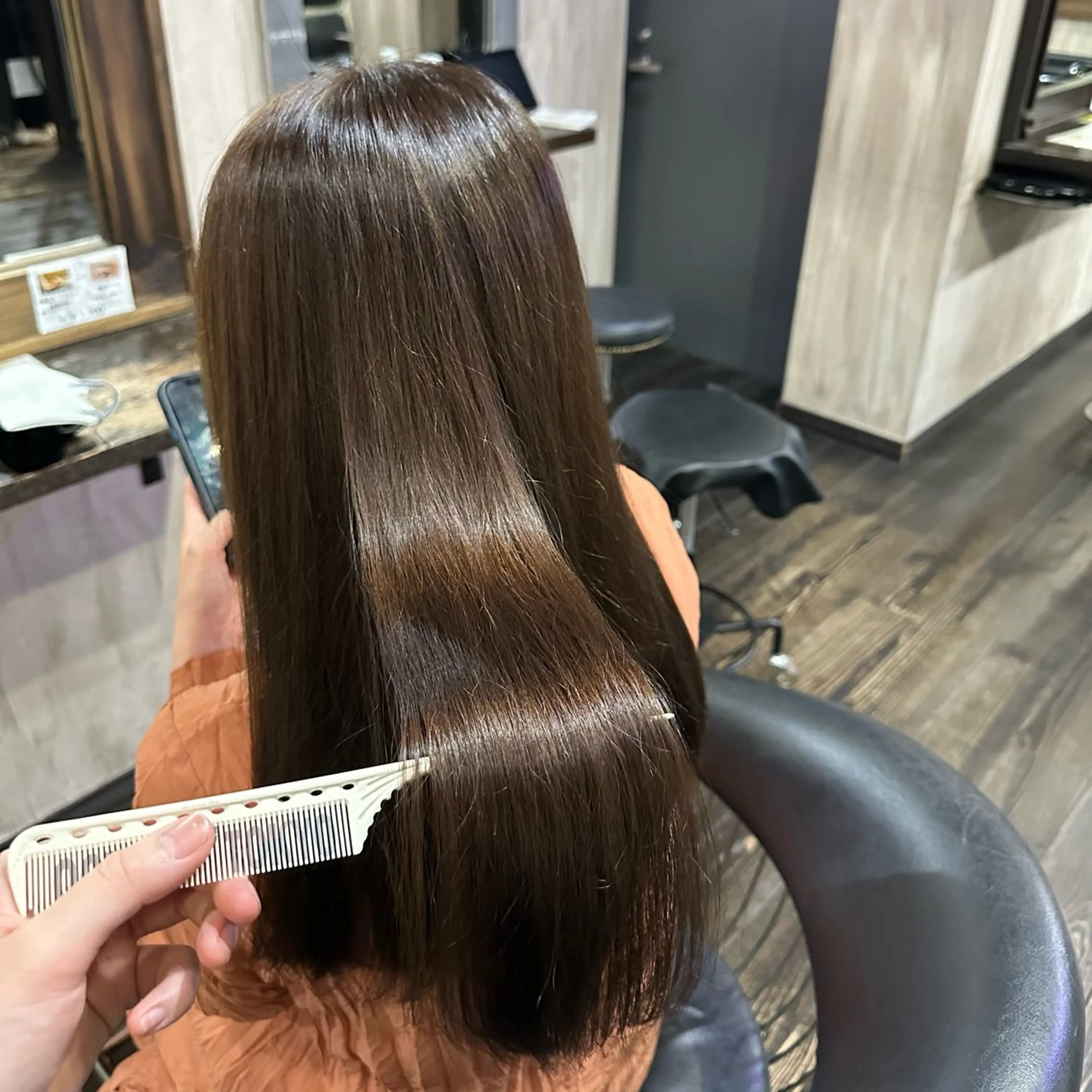 ロング カラー ブラウンカラー 透明感カラー ブリーチ🌟 縮毛矯正🩷はるなのヘアスタイル