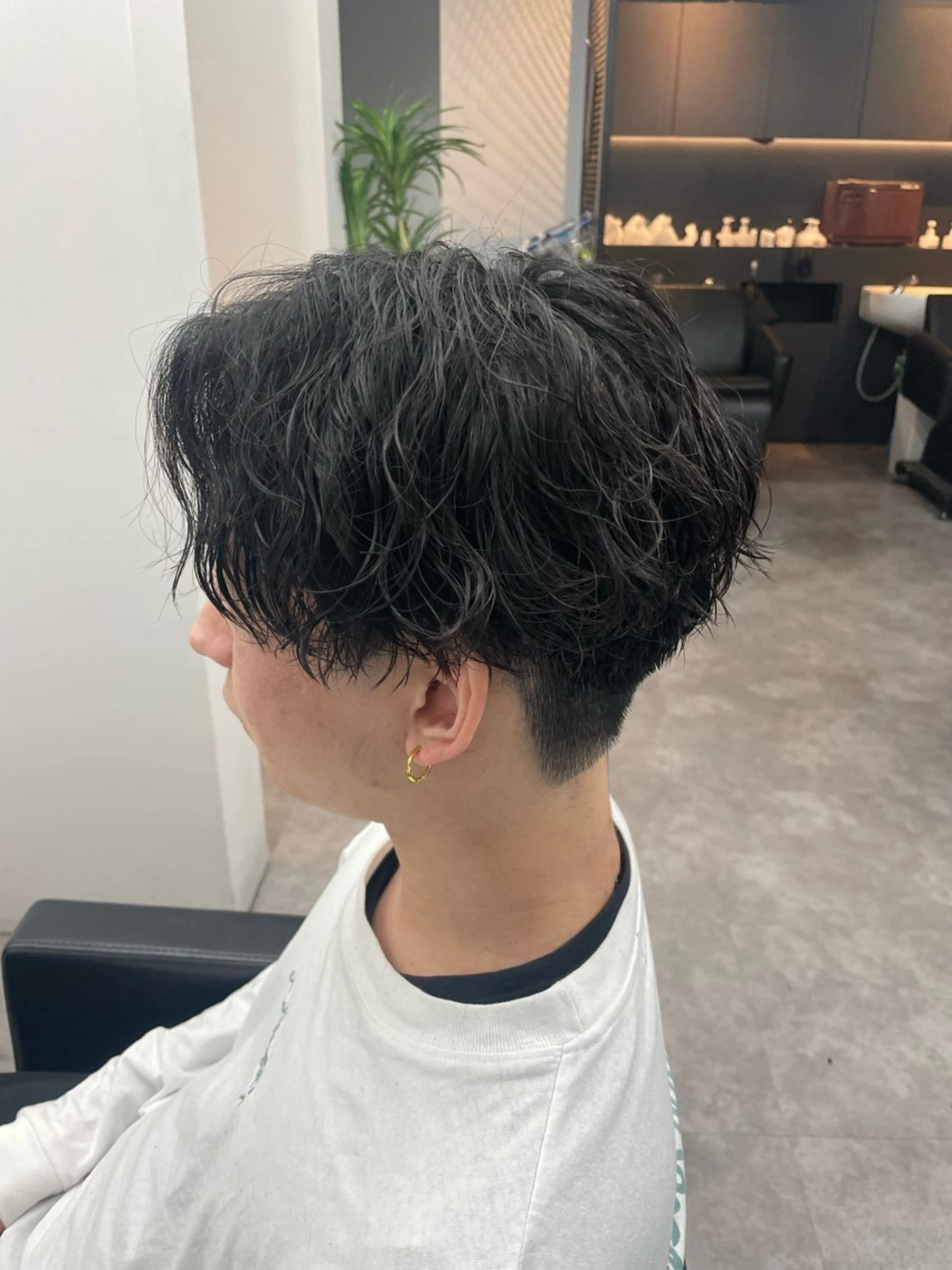 ショート パーマ メンズ カット パーマ 社会人向けパーマ 北千住No.1林和輝のヘアスタイル