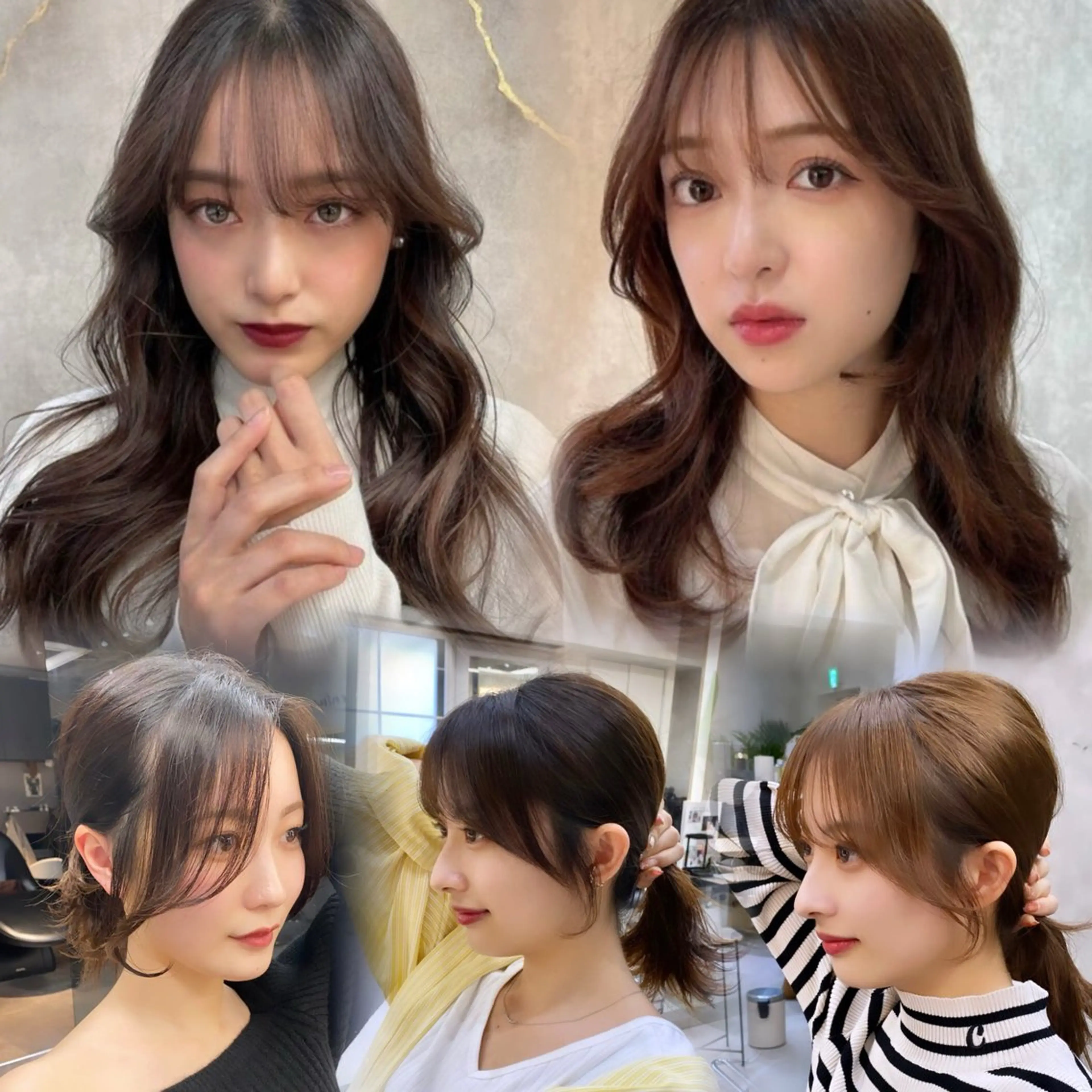 ロング カット ヘアカラー トリートメント 顔周り/ブリーチなし /縮毛矯正🫧伊勢のヘアスタイル