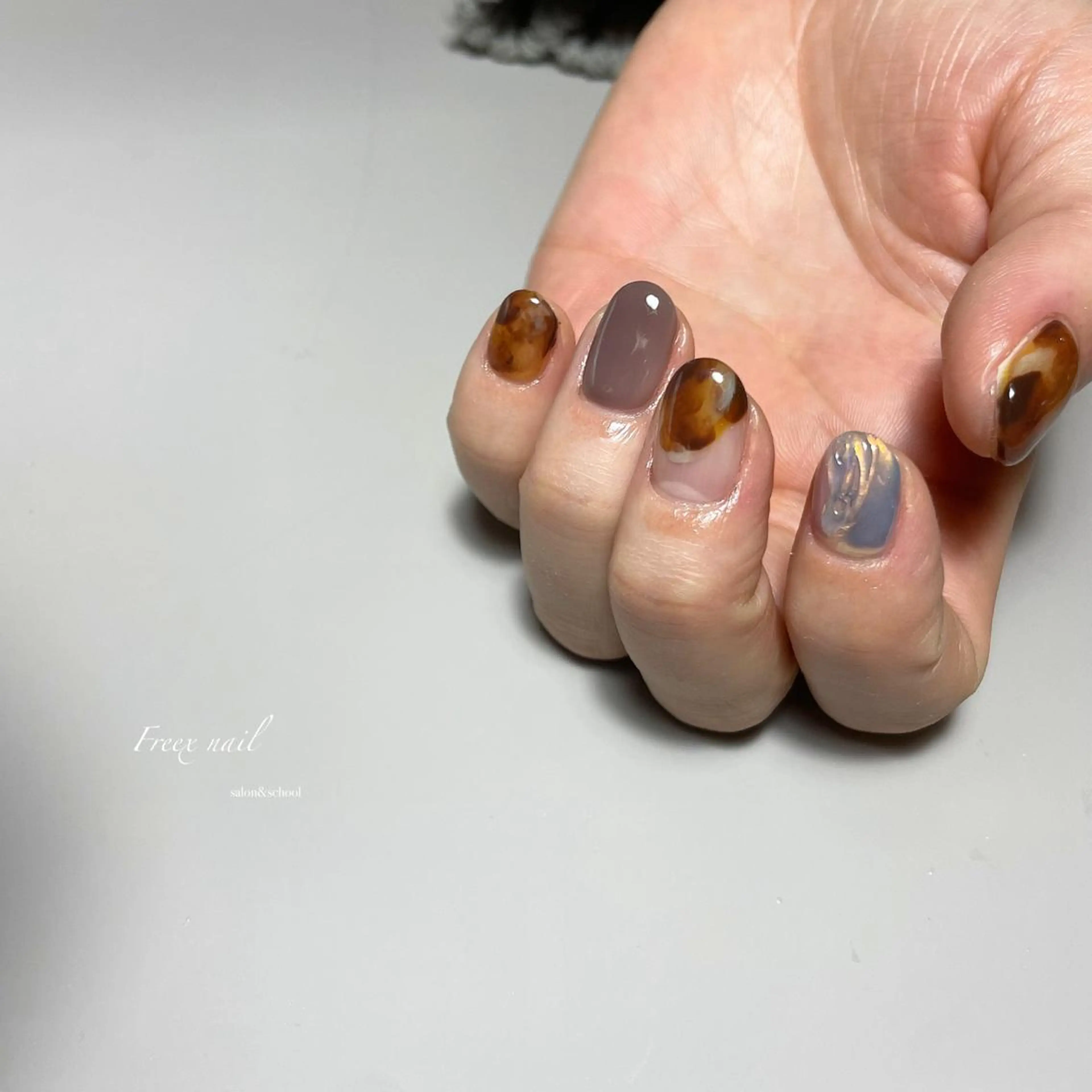 ネイル べっ甲ネイル Freex nail所属・freex nail /ニュアンス/個性派のネイルデザイン