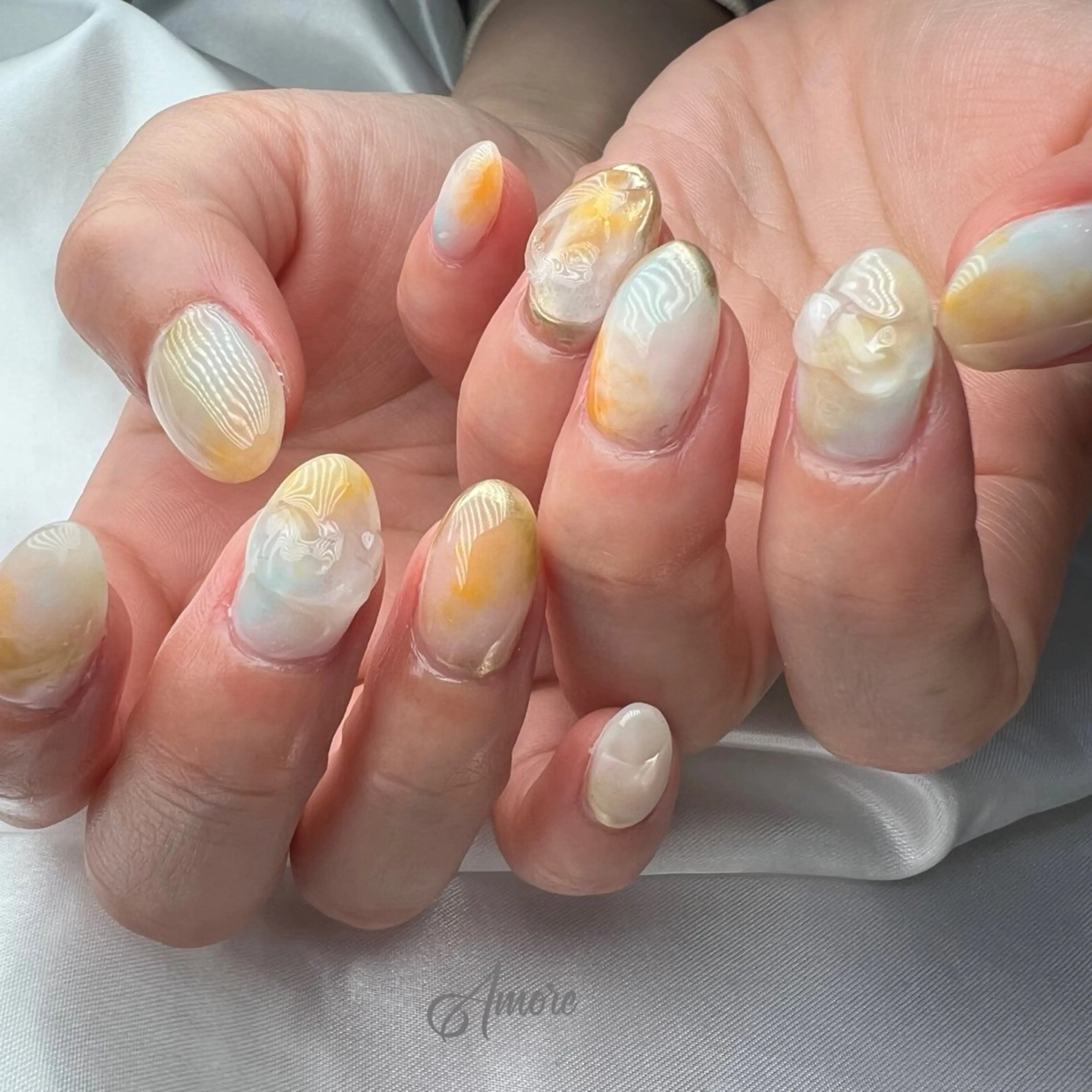 ネイル ジェルネイル キラキラネイル 韓国ネイル マグネットネイル パラジェル You kyehwaのネイルデザイン