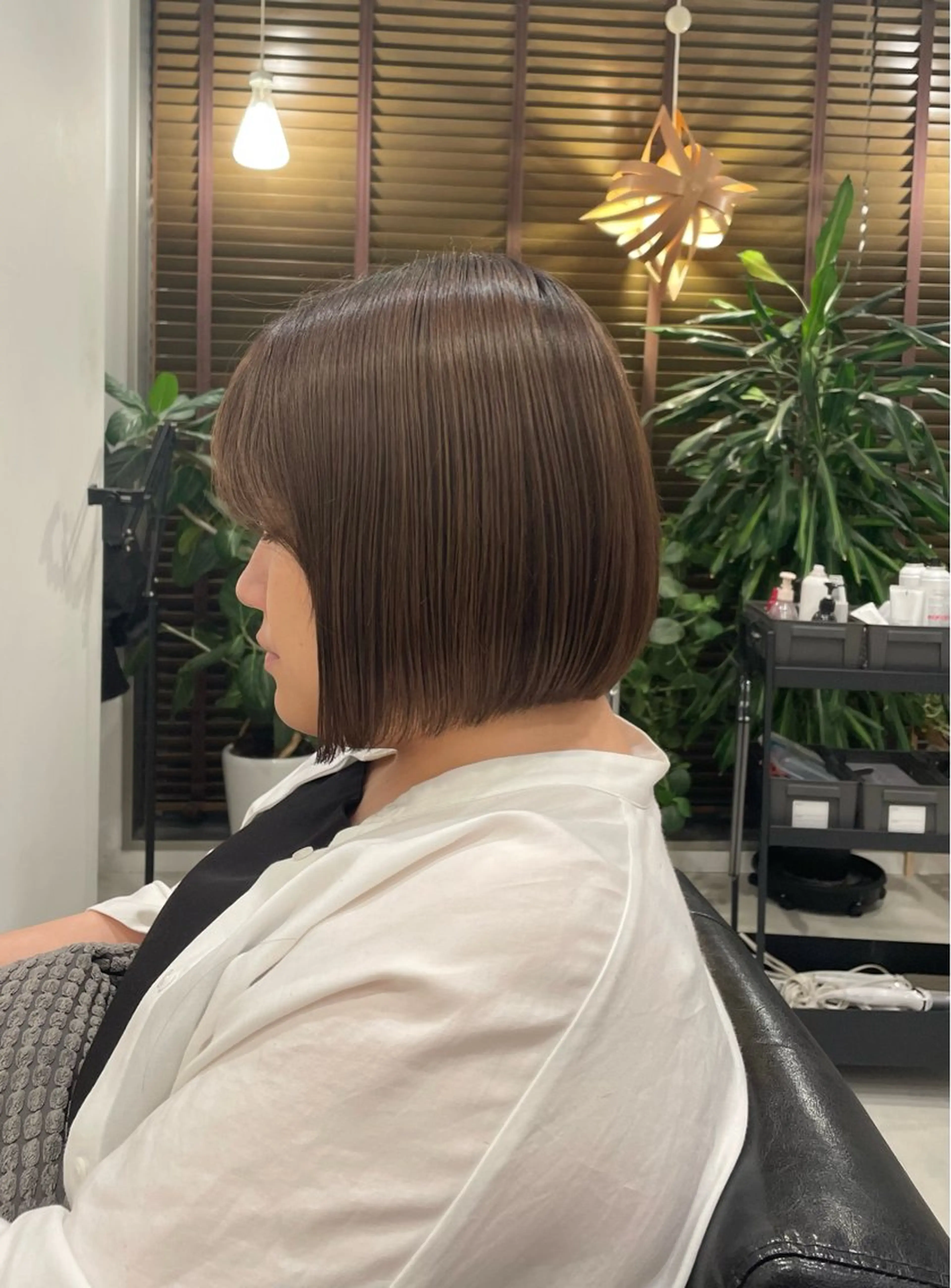 ミディアム カット トリートメント 福井 茉菜美のヘアスタイル