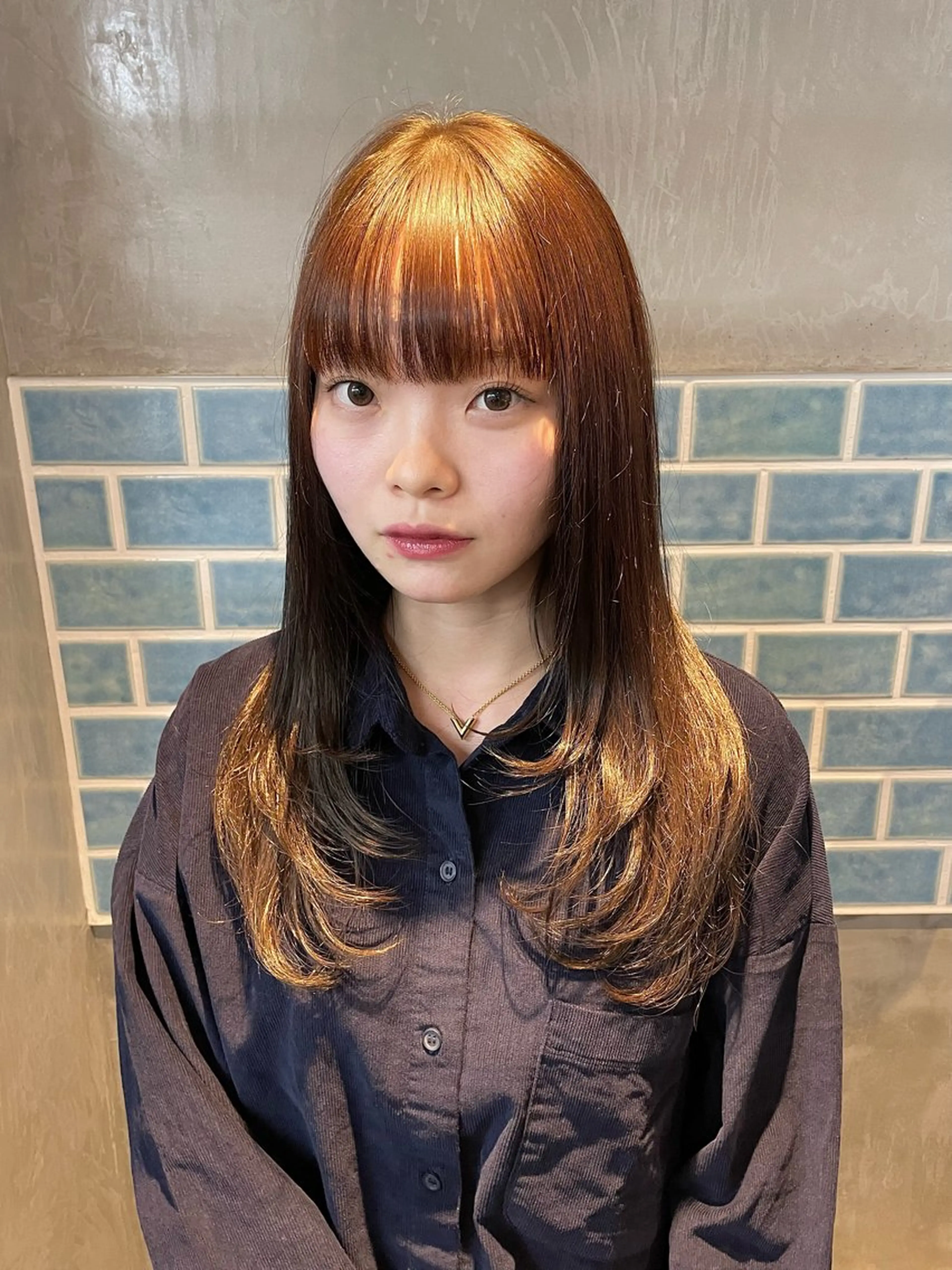 セミロング カラー 似合わせカット✂︎ りょお🫧のヘアスタイル