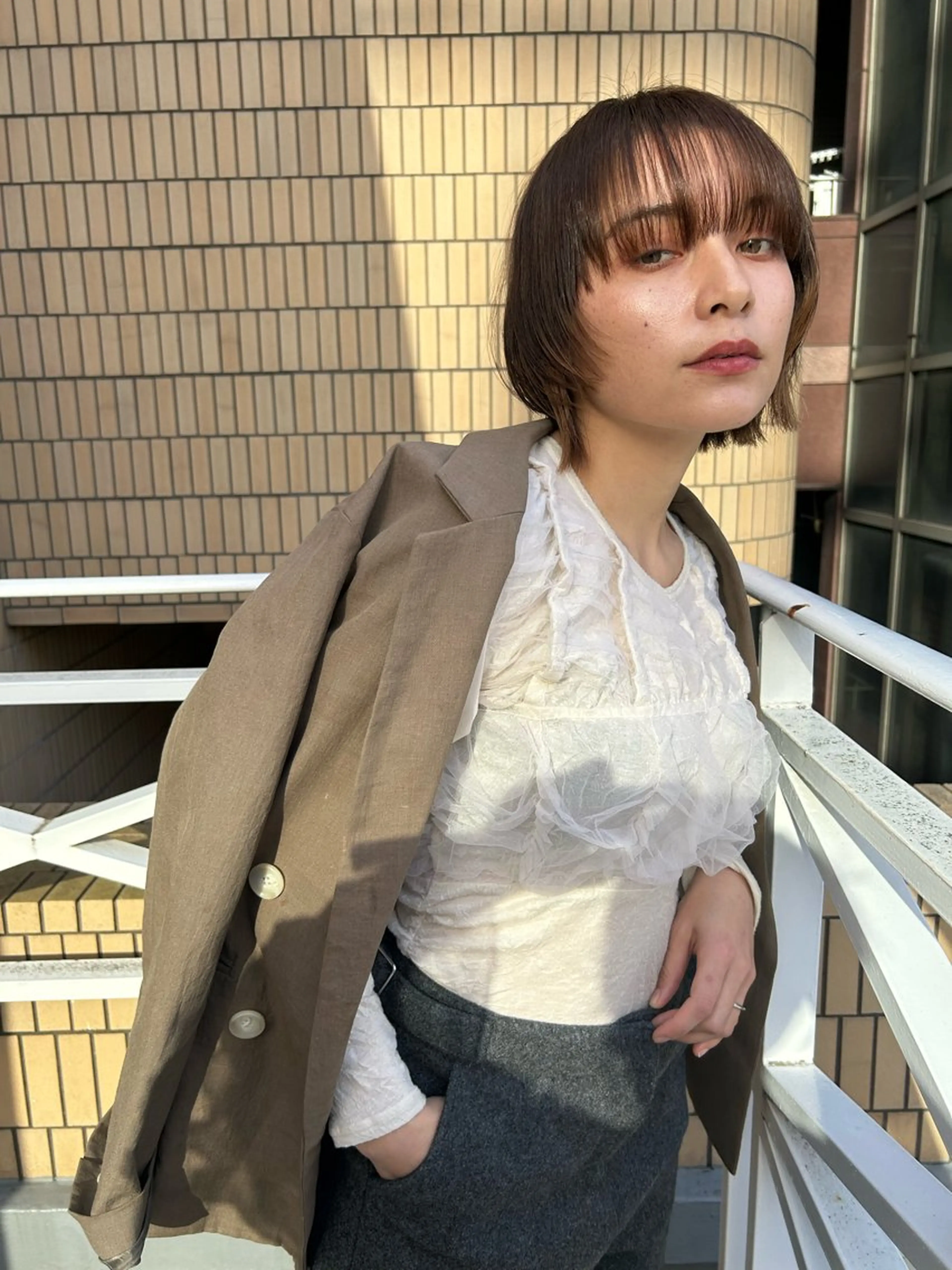 ショート カラー カット ヘアカラー トリートメント ショート/ボブ/ 心斎橋/宮脇美奈のヘアスタイル