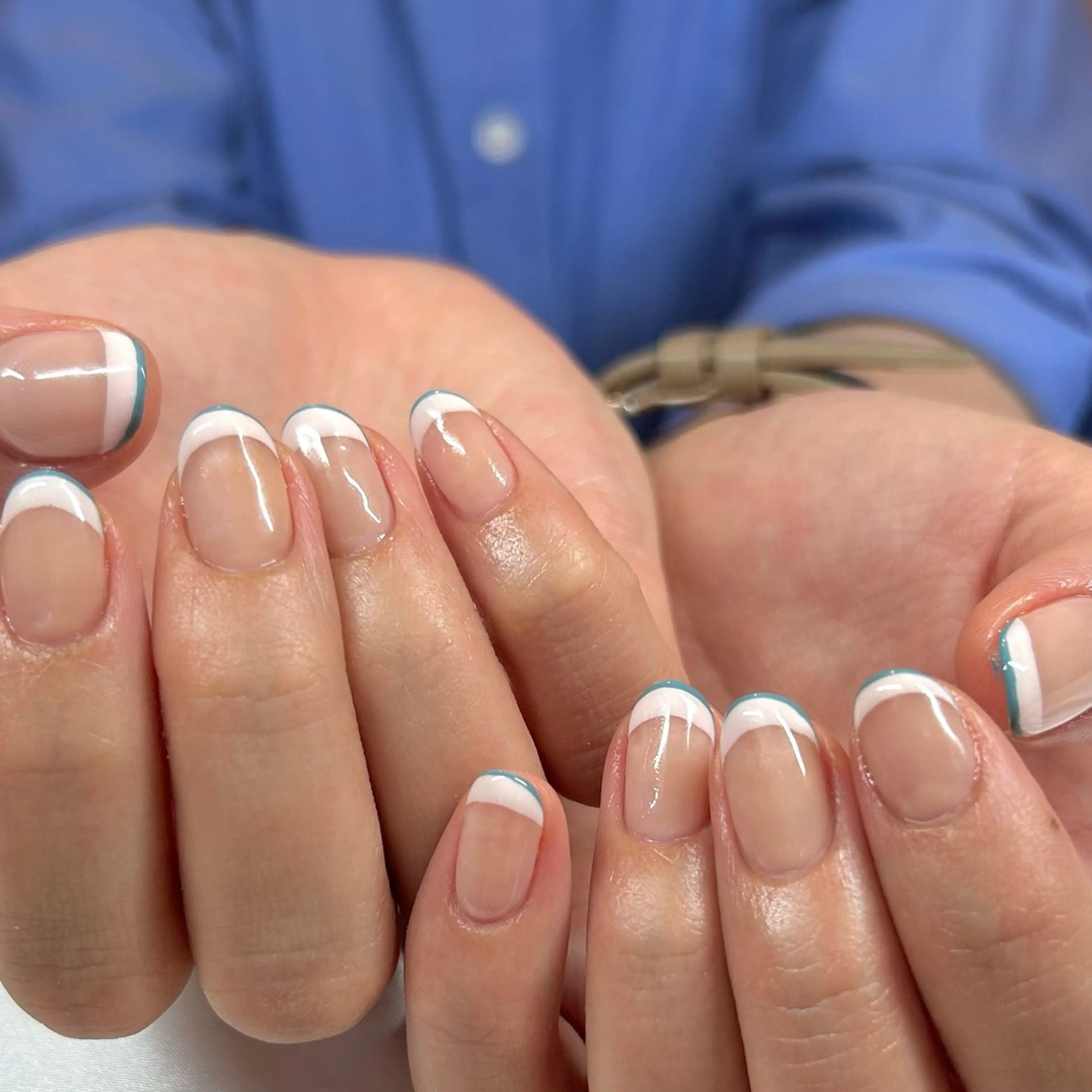 ネイル フレンチネイル シンプルネイル shine'an fuka🌿🫧のネイルデザイン