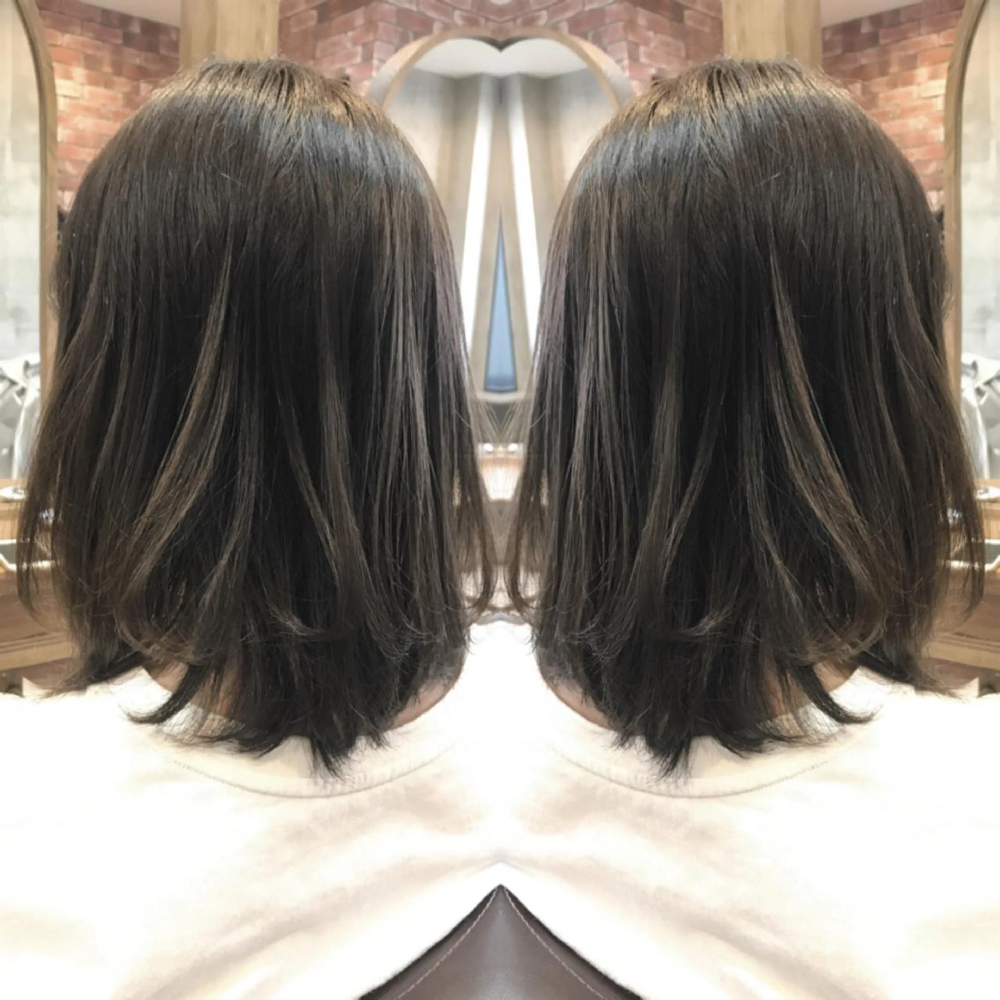 ミディアム カラー カット ヘアカラー トリートメント 重政 和樹のヘアスタイル