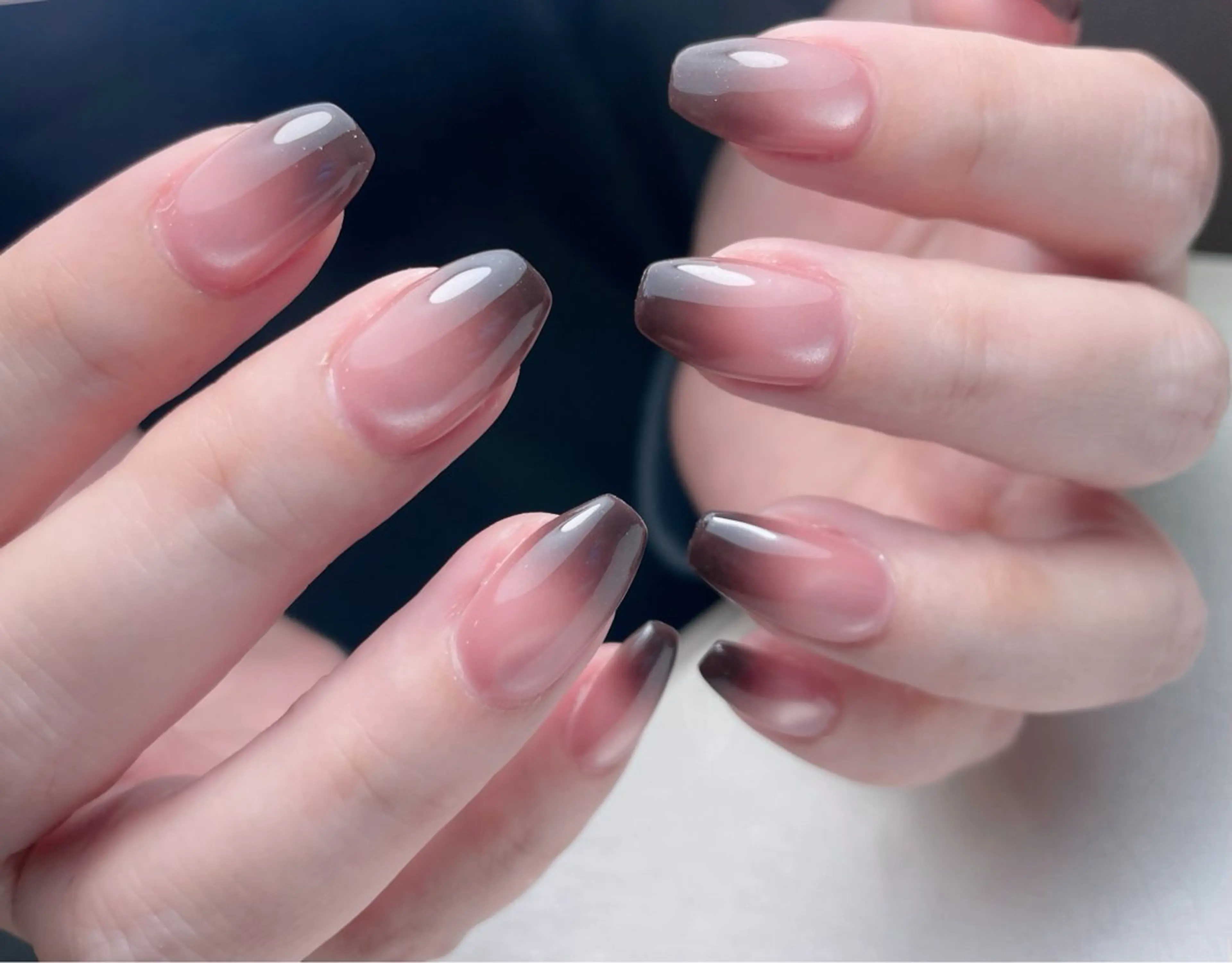 ネイル オーロラネイル 長さ出し フットネイル フレンチネイル 韓国ネイル 中野駅から2分 MEO NAILのネイルデザイン