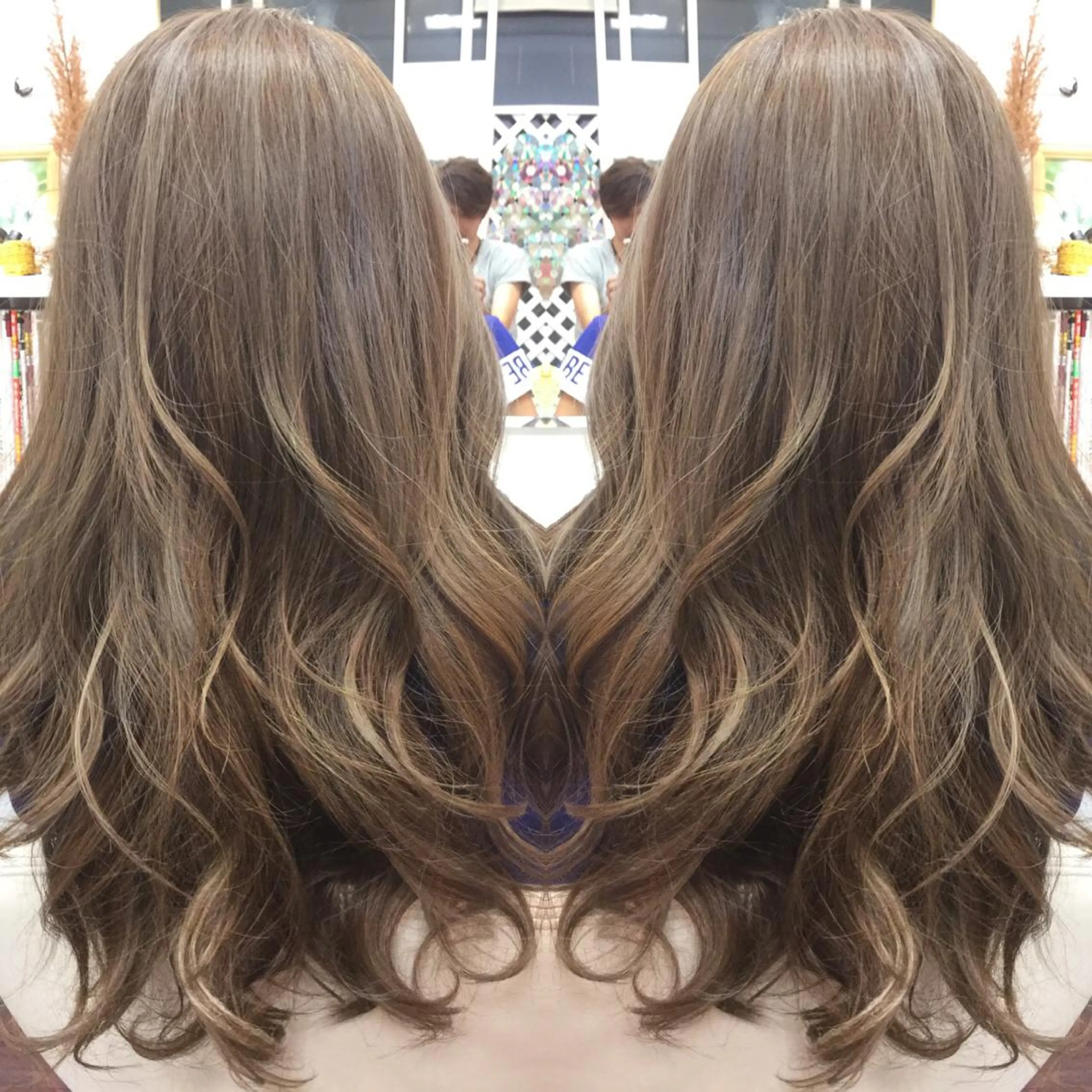 ロング カラー ハイライトカラー ハイライト 加藤 直樹のヘアスタイル