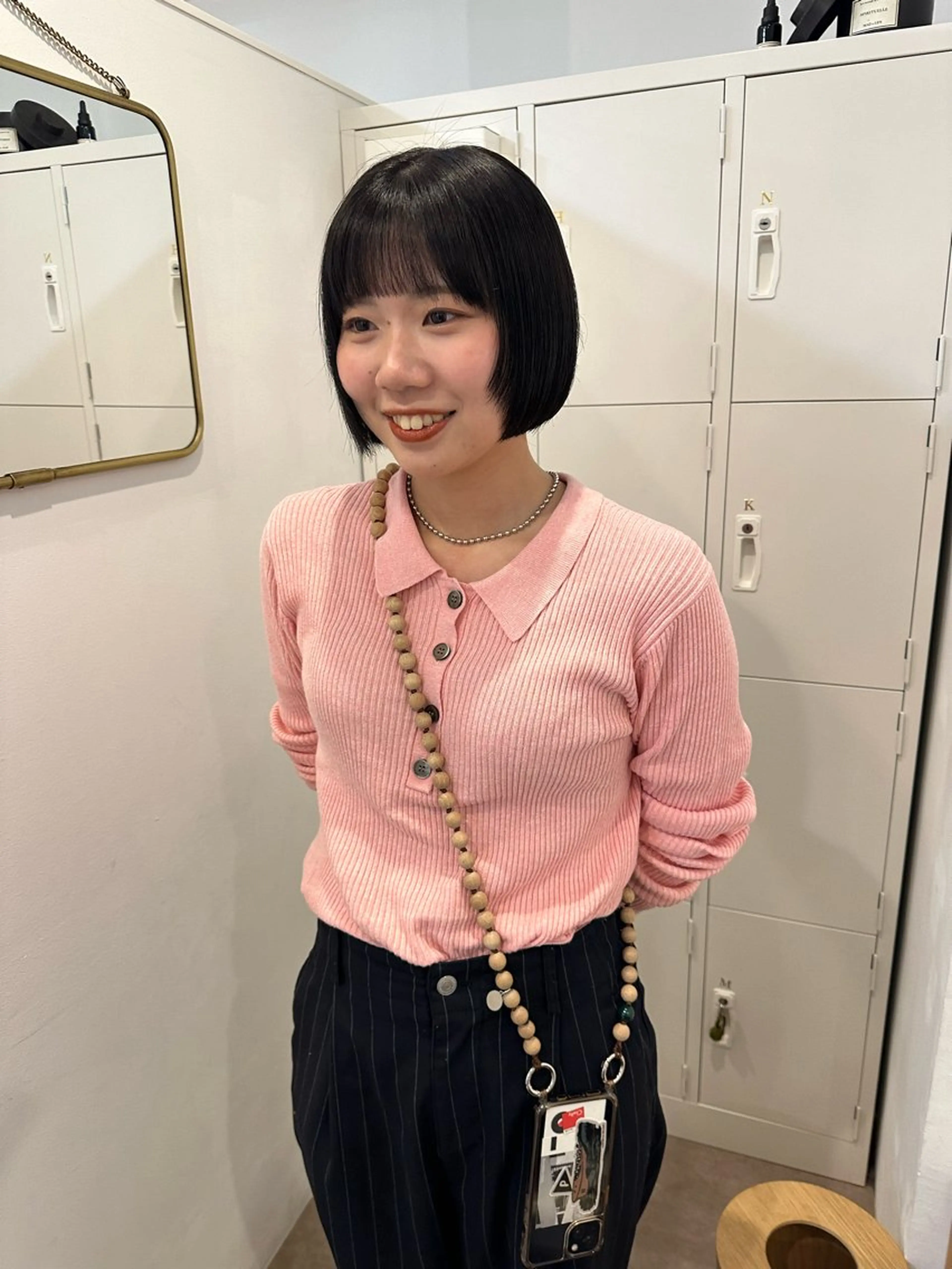 ミディアム カラー レイヤーカット カット ヘアカラー トリートメント 梅田/柔らかカラー/ オオハシ リナコのヘアスタイル