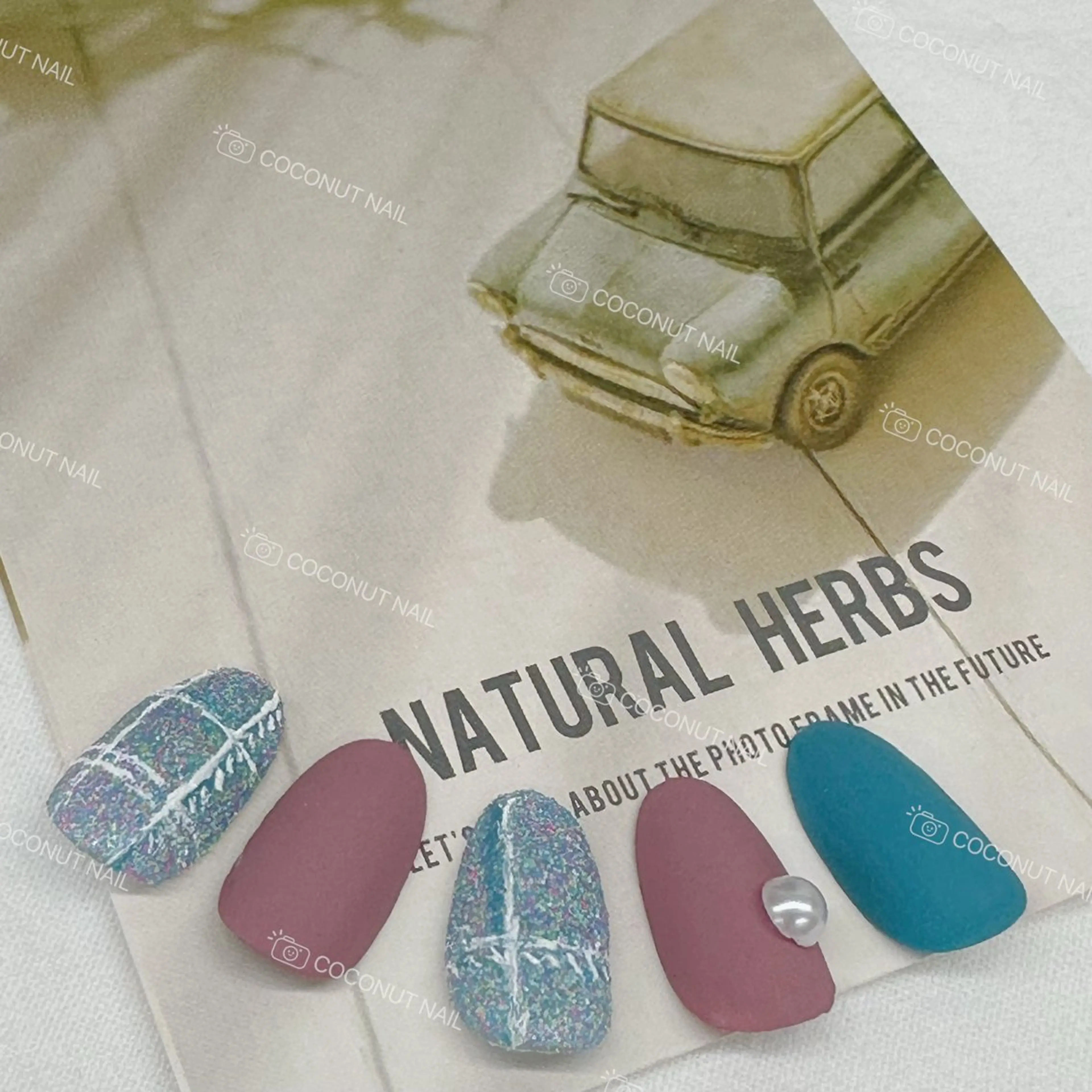 ネイル ニュアンスネイル ハンドネイル 神田 ココナッツのネイルデザイン