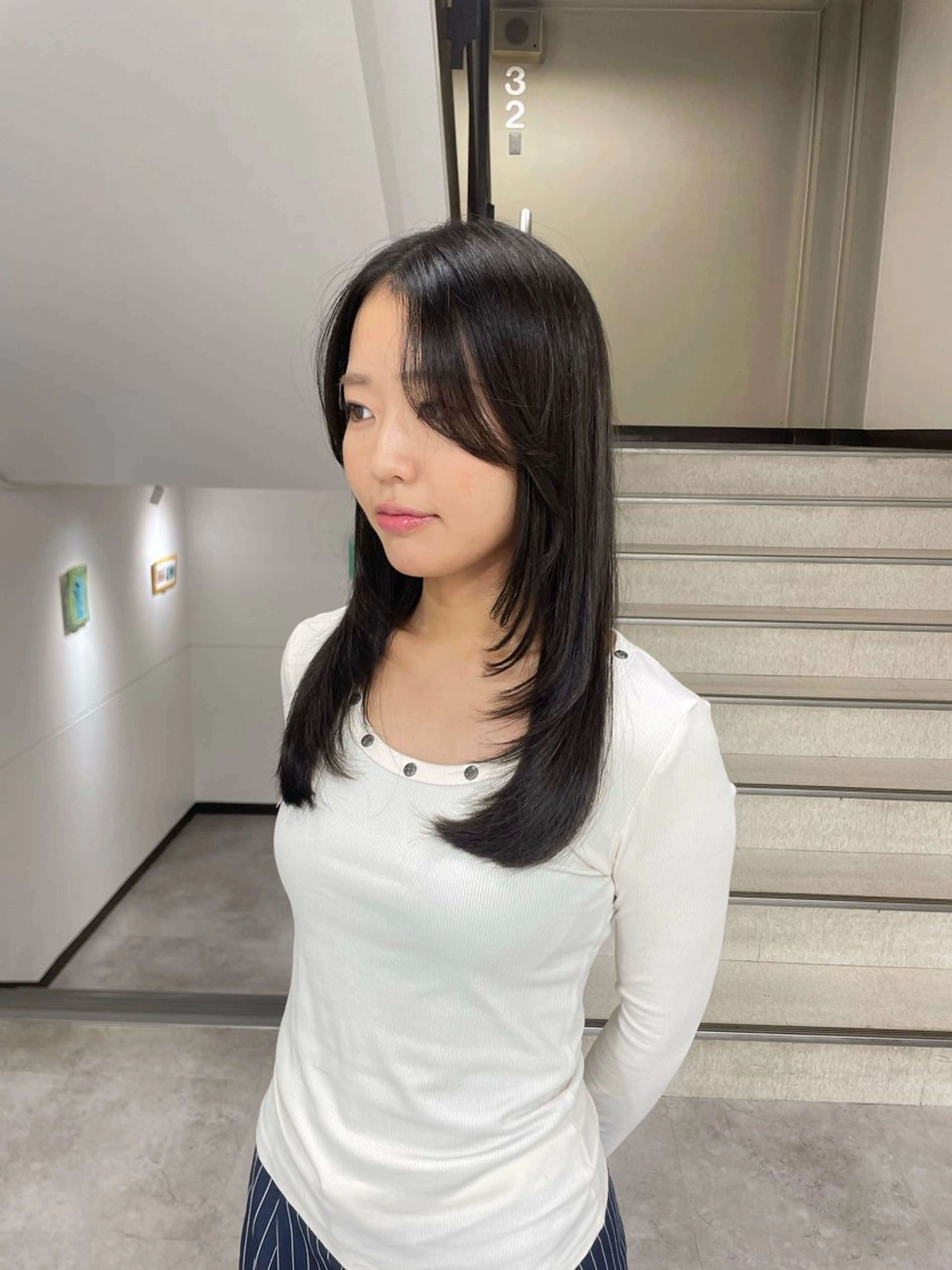 ロング カット ヘアカラー 【レイヤー艶カラー】 🎀moka🎀のヘアスタイル