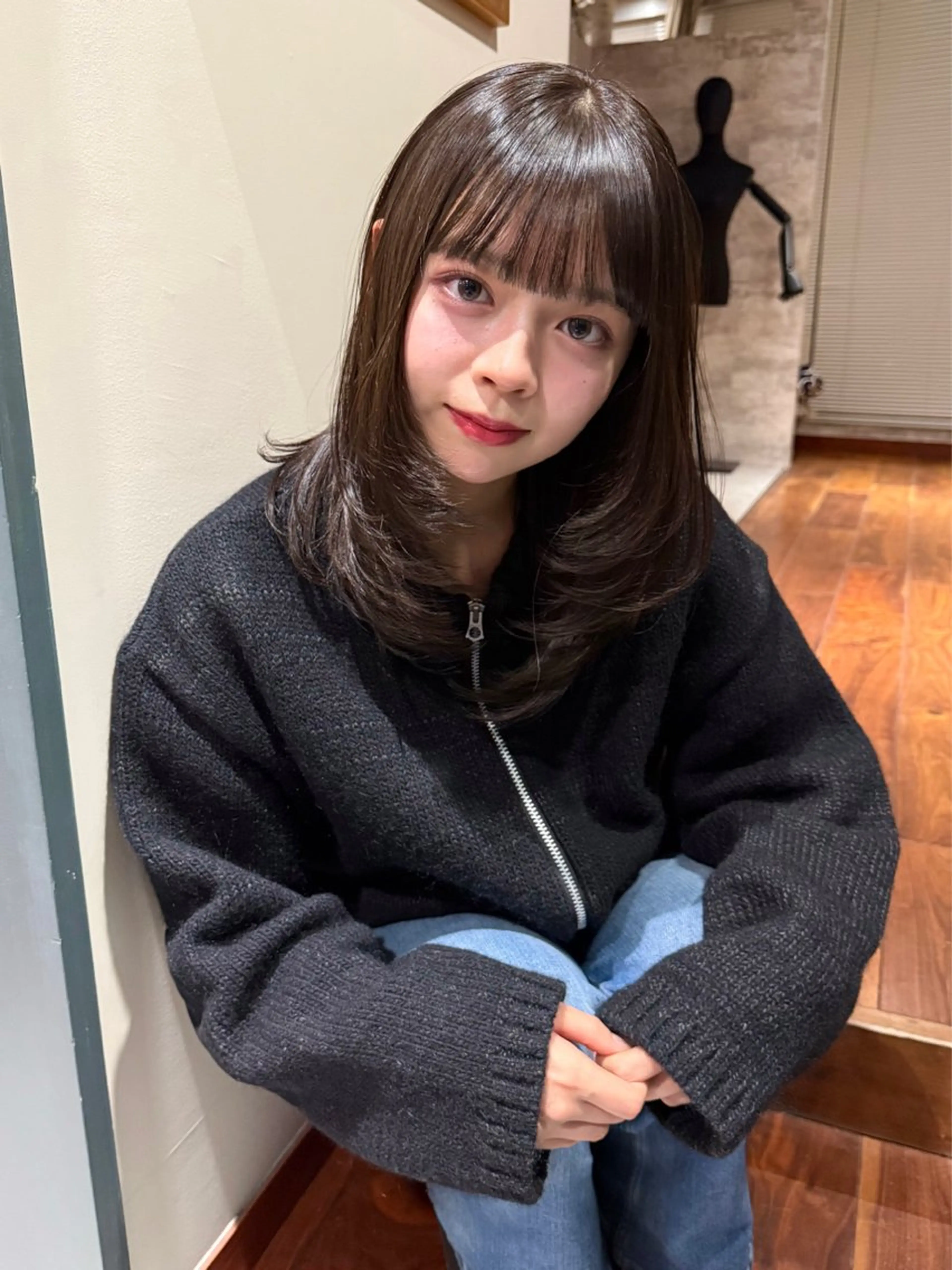 ミディアム カラー カット ヘアカラー トリートメント mai / linoah˚✧のヘアスタイル