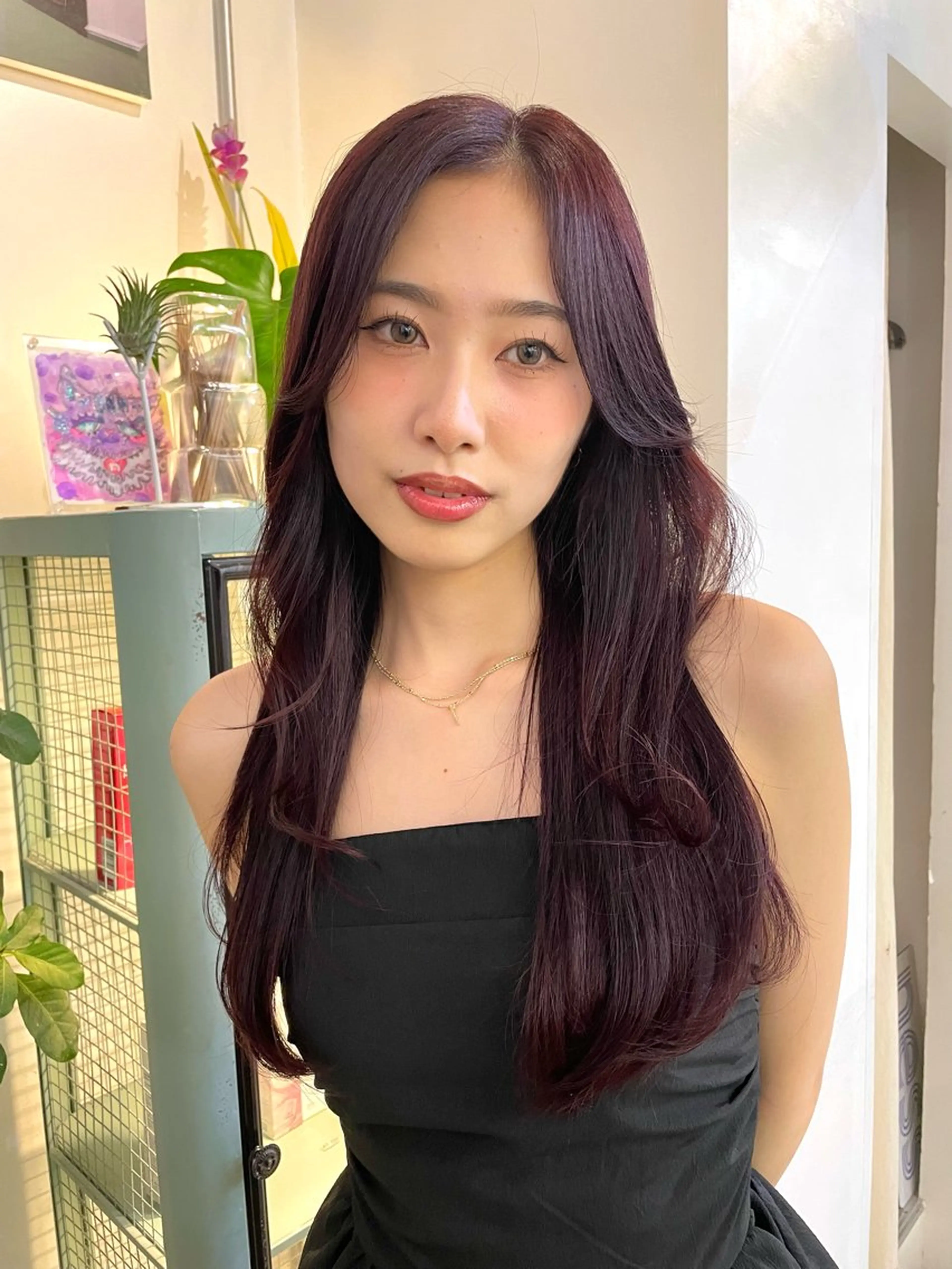 セミロング ヘアカラー トリートメント nessヤマサキ リュウタのヘアスタイル