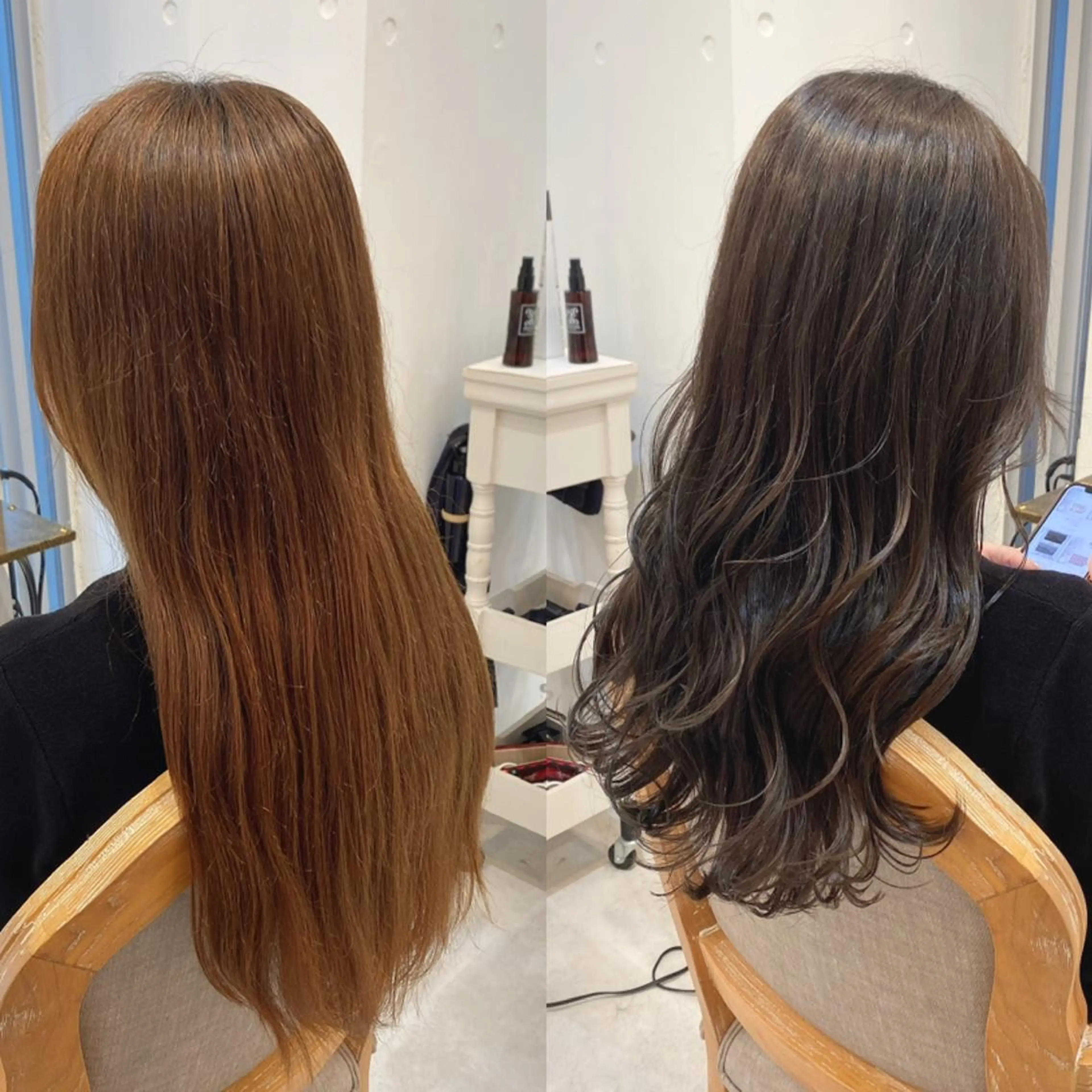 セミロング カラー モテ前髪 タゴメ シンヤのヘアスタイル