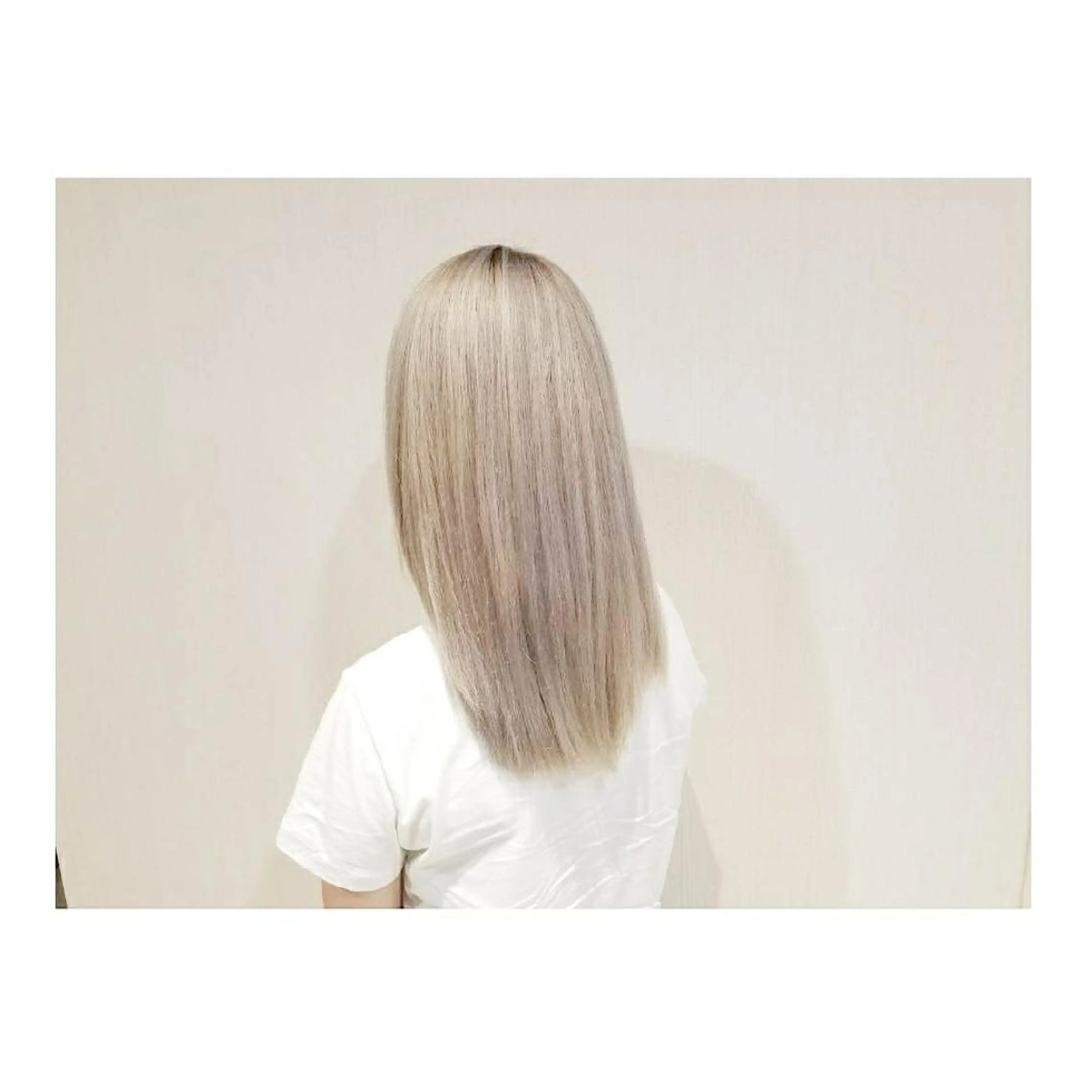 ロング カラー アッシュ ハイトーンカラー ホワイトアッシュ Luana 矢場町のヘアスタイル