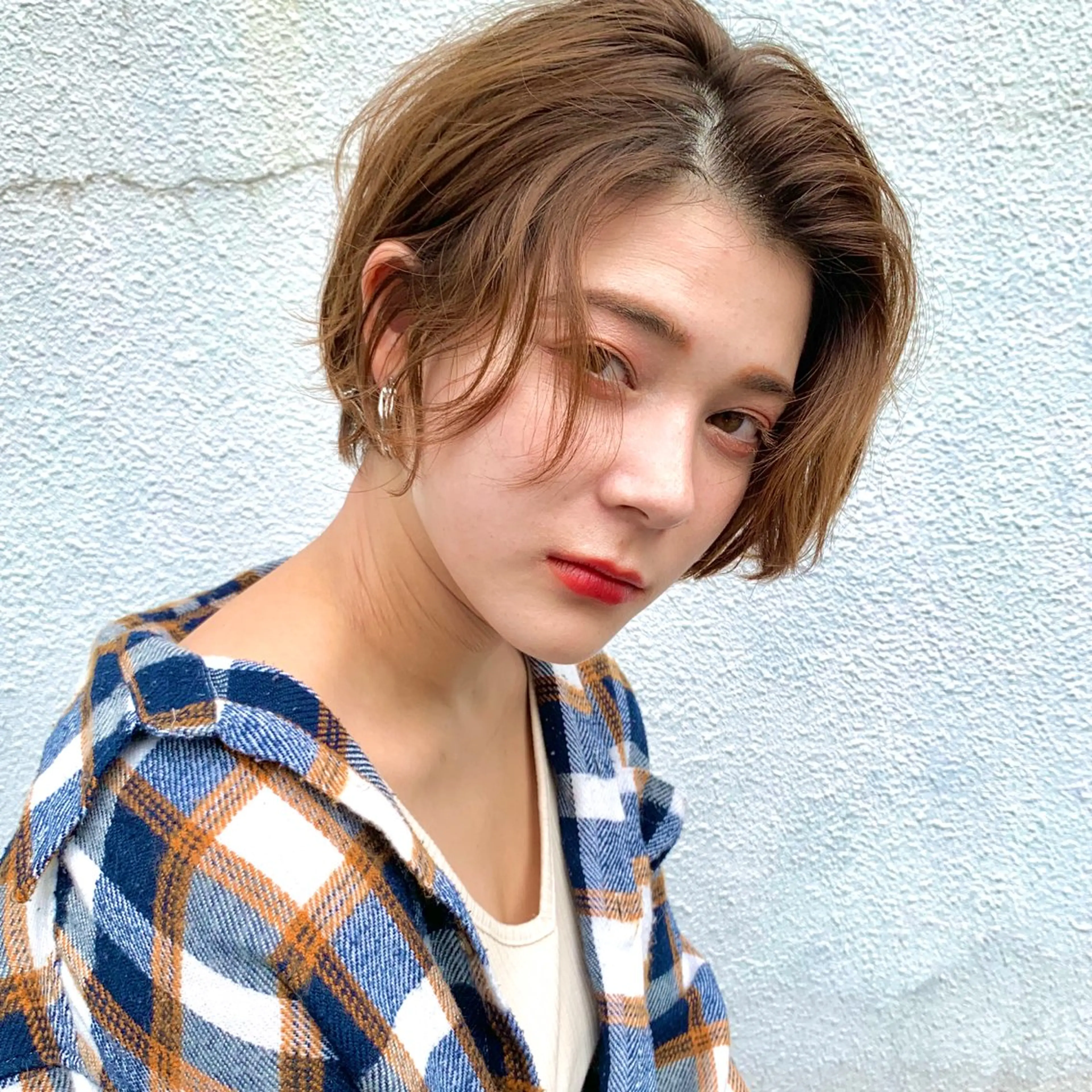 ショート カラー ハンサムショート ベージュカラー ショートヘア 大久保 佳那のヘアスタイル