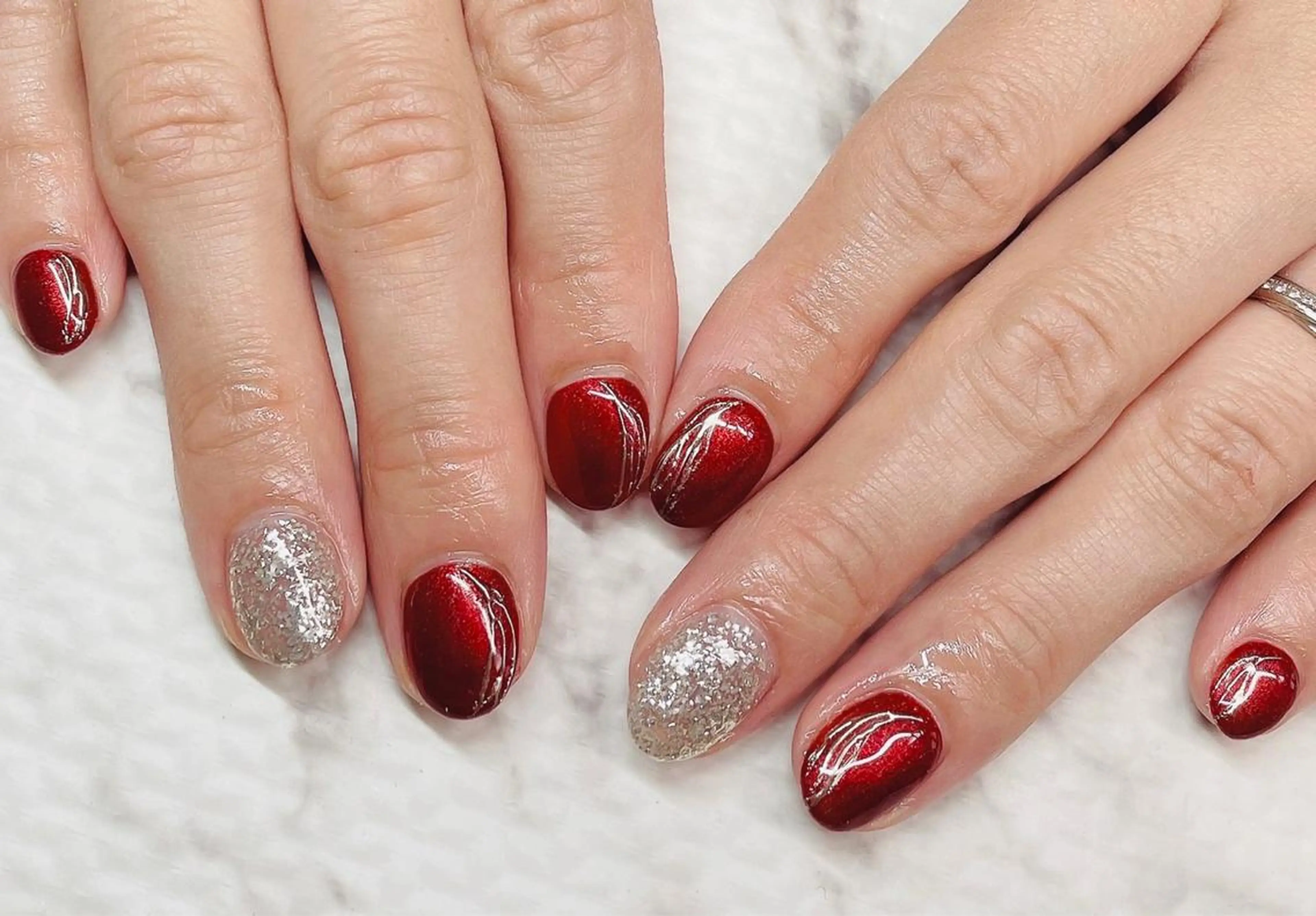 ネイル アニマル柄 べっ甲ネイル フットネイル グリーン オフィスネイル Lily Roseスタッフ一同のマツエク・マツパデザイン