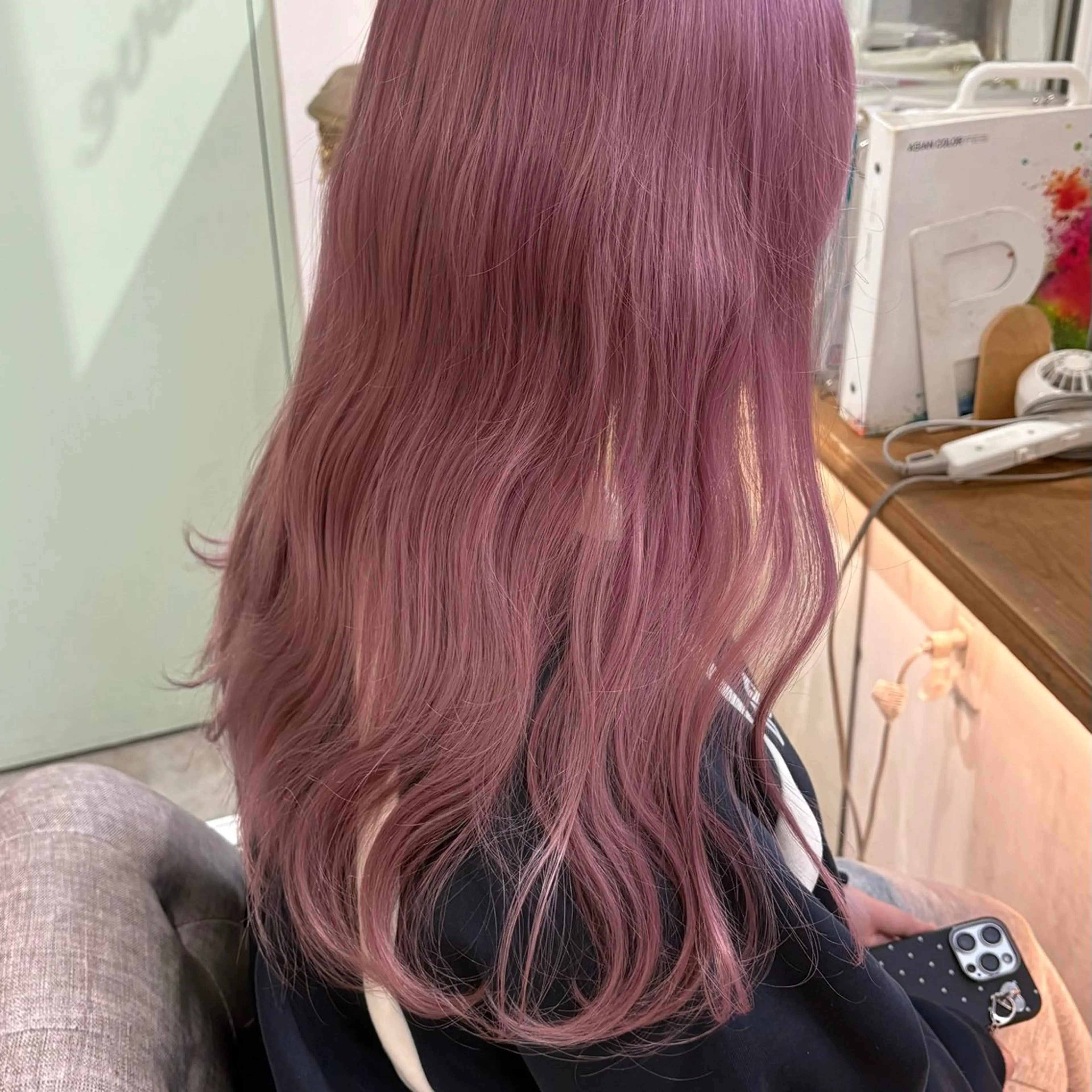ロング カラー ピンクカラー カット ヘアカラー RINO/似合わせ /女性専用𖧷のヘアスタイル