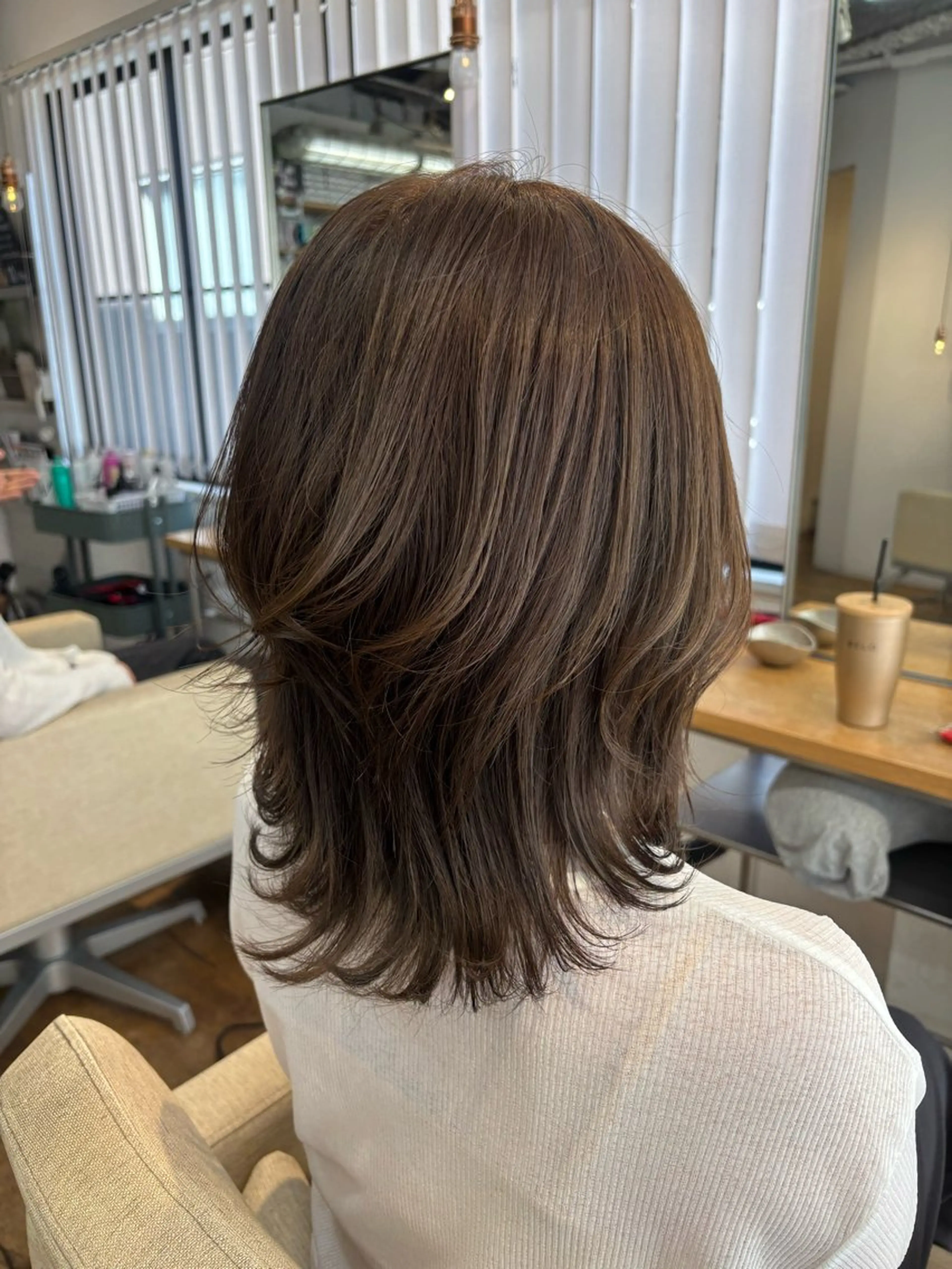 ミディアム カラー カット ヘアカラー レディースパーマ🍭 /大阪/福島駅/りなのヘアスタイル