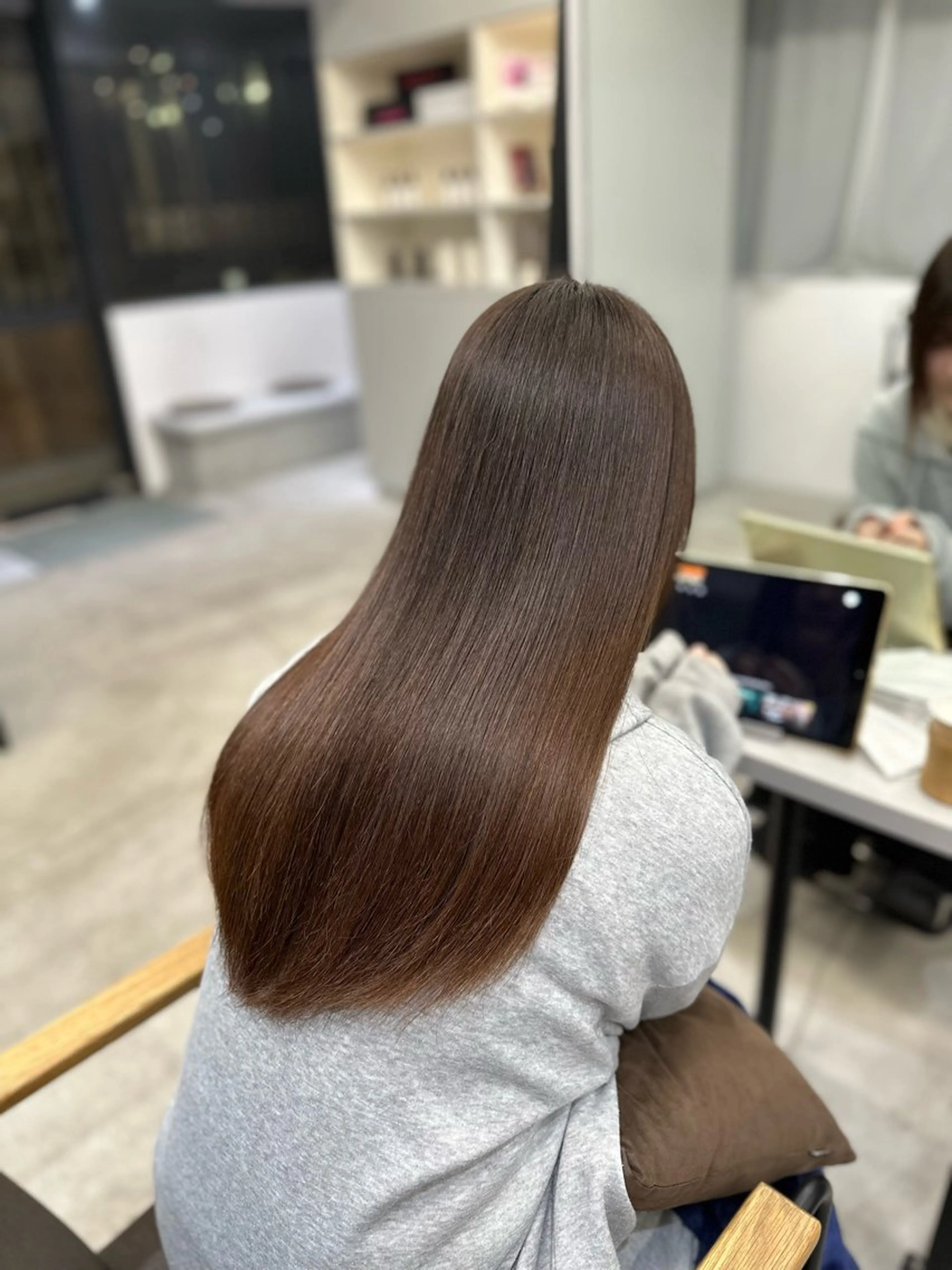 ロング パーマ 縮毛矯正 ハイトーンカラー が絶対可愛い✨泰聖✨のヘアスタイル