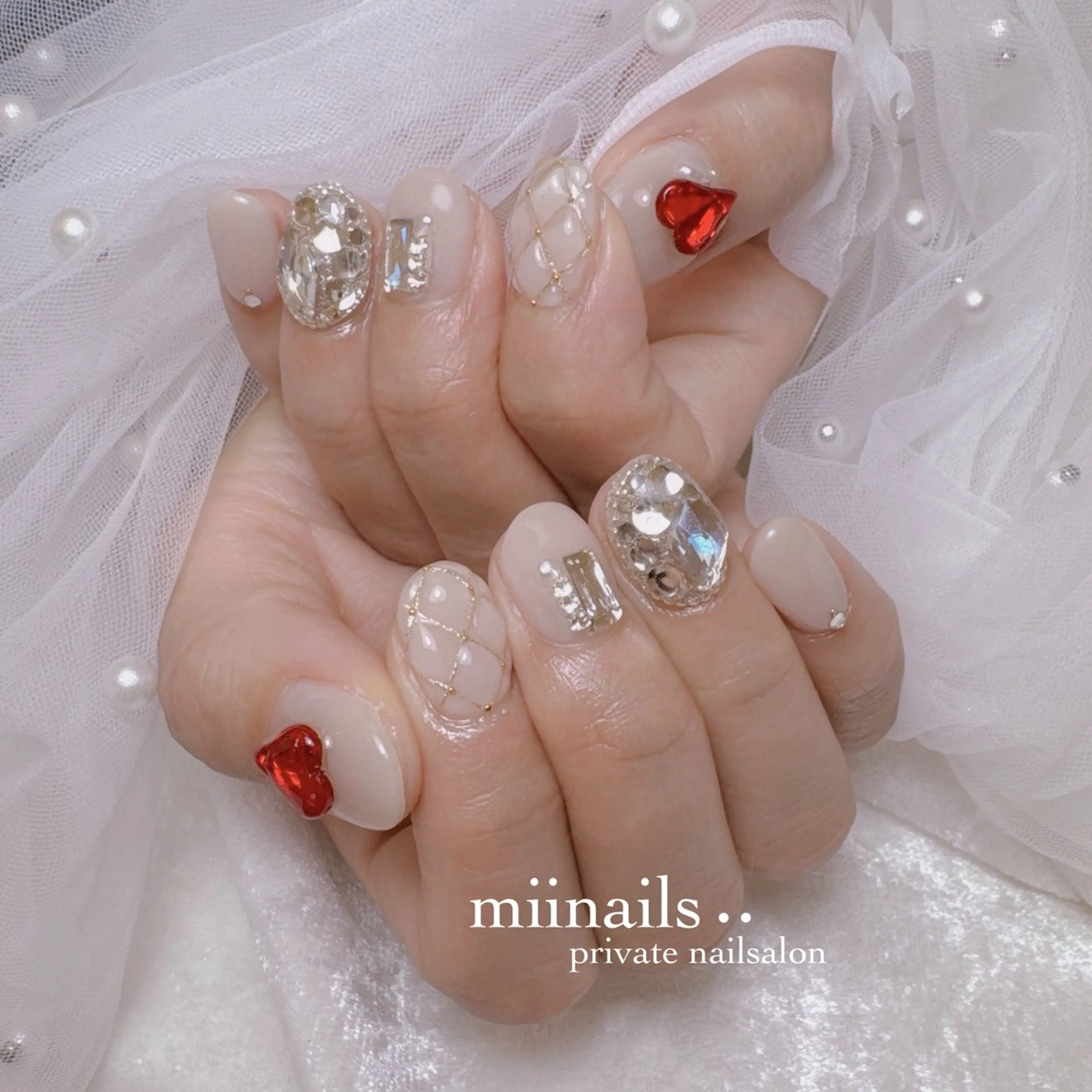 ネイル 韓国ネイル ワンホンネイル ハンドネイル nailsalon miinailsのネイルデザイン