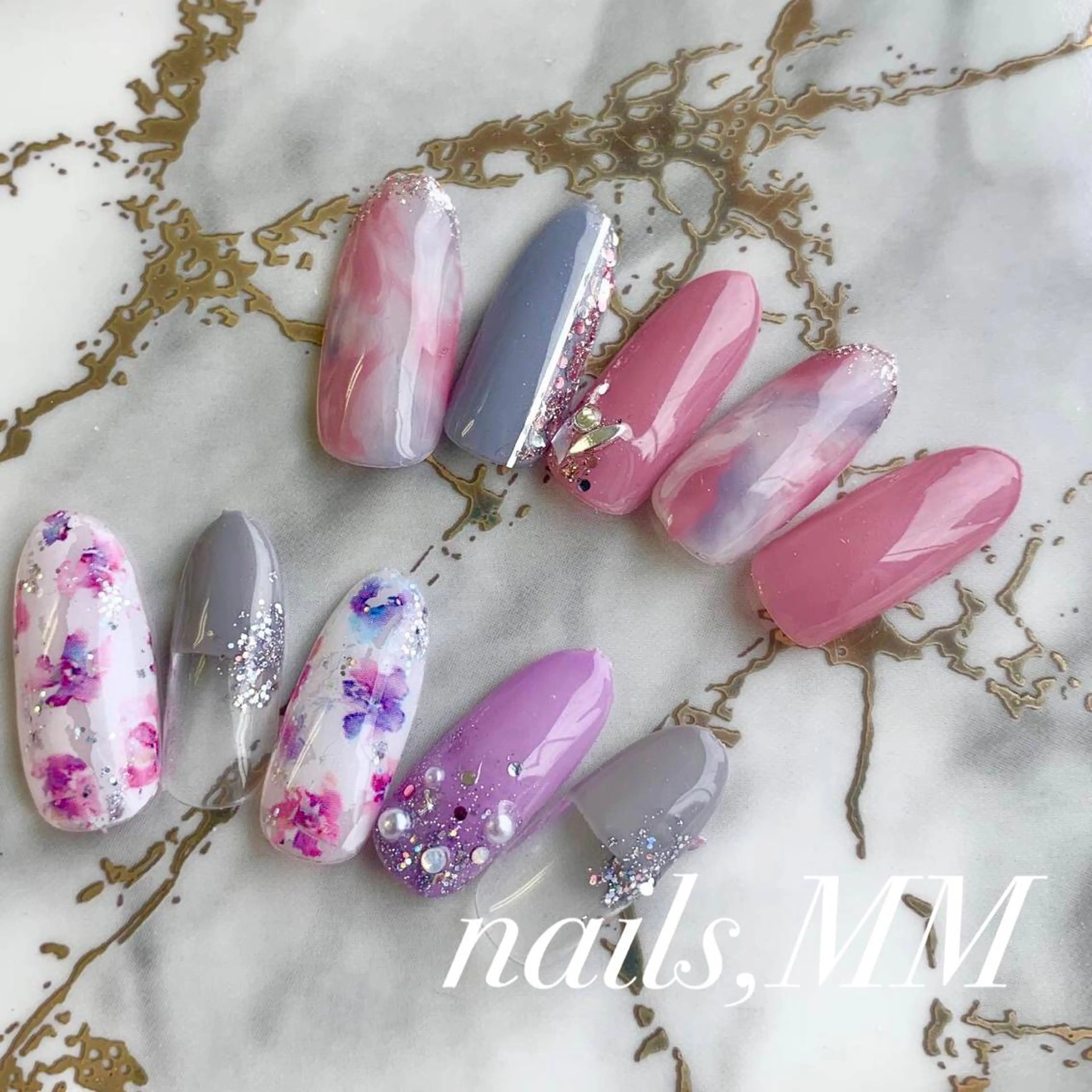 ネイル 春ネイル ハンドネイル nailsalon MMのネイルデザイン