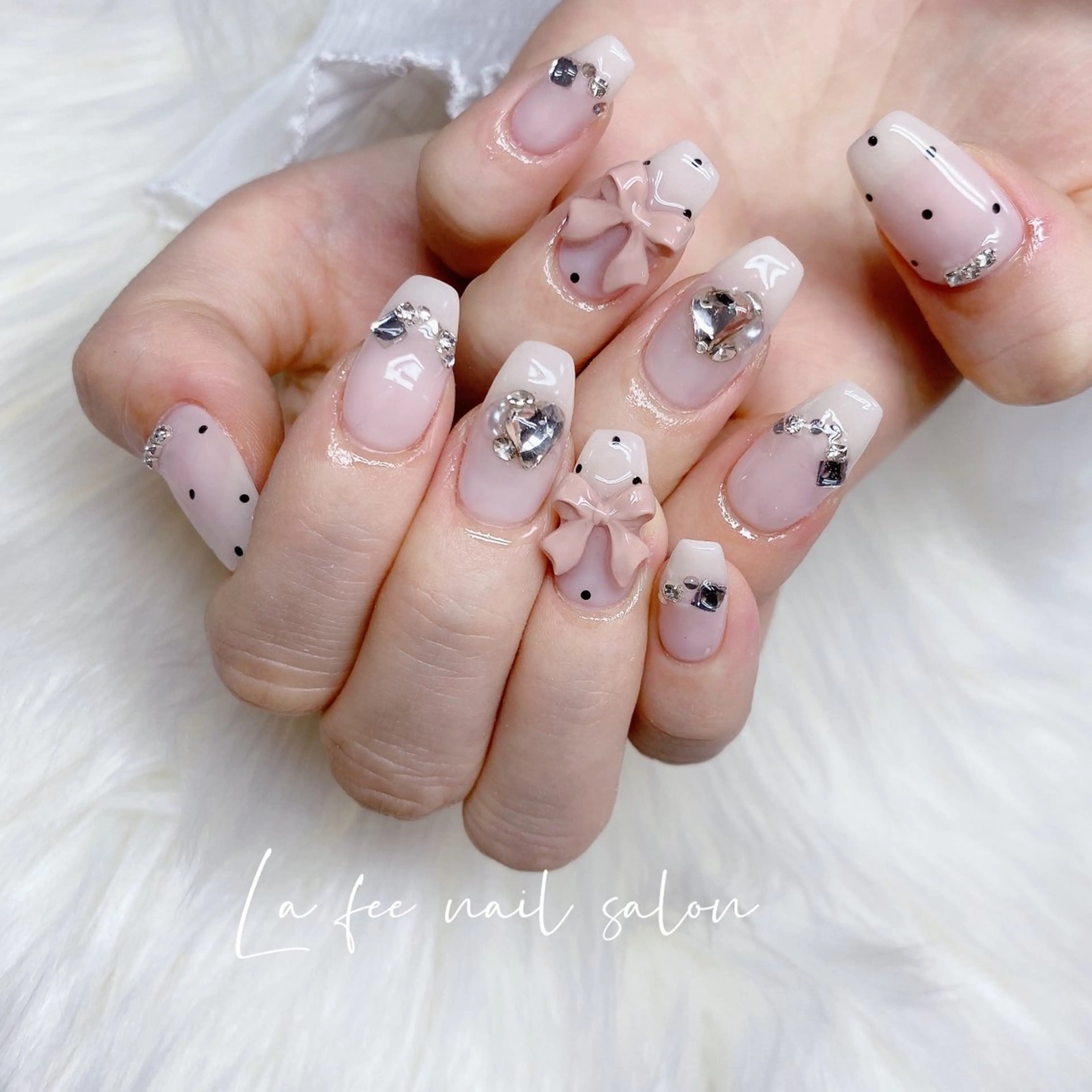 ネイル リボン ハンドネイル ハンドケア Ki kiのネイルデザイン