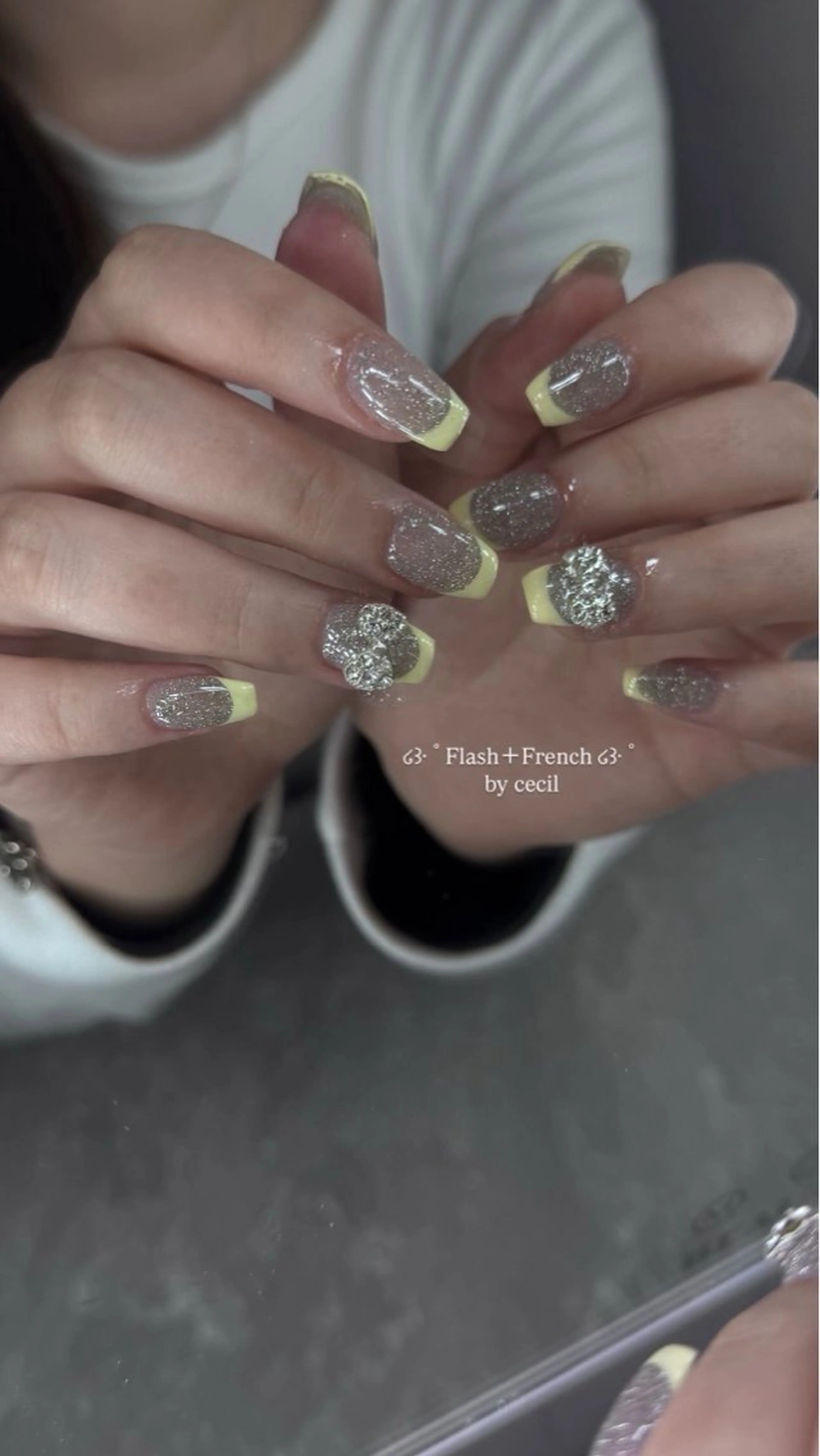 ネイル フレンチネイル 韓国ネイル マグネットネイル メンズネイル ニュアンスネイル ハンドネイル GRANDE大須 Cecil💜のネイルデザイン